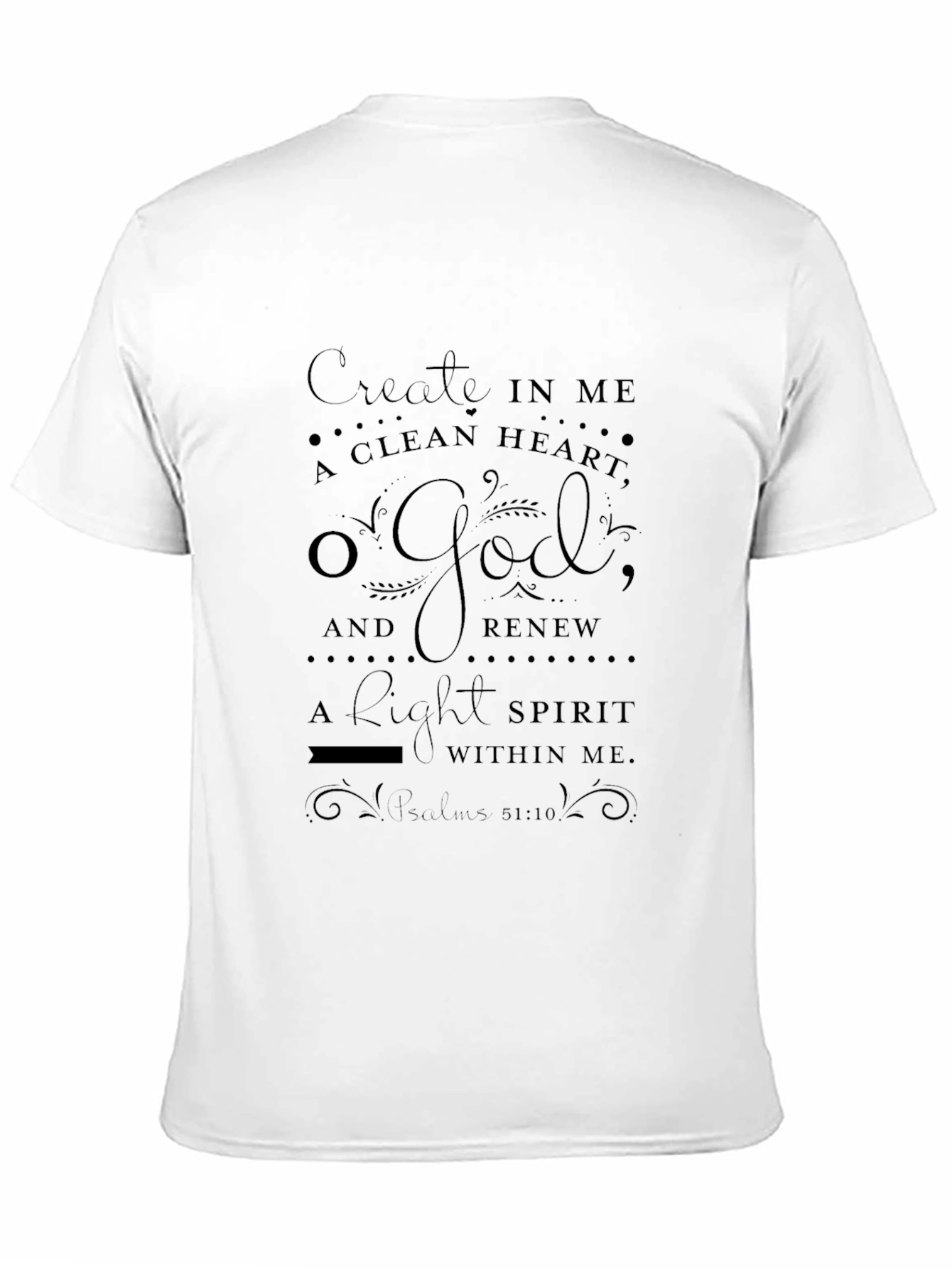 Faith-Inspired Graphic T-Shirt - Clean Heart O God