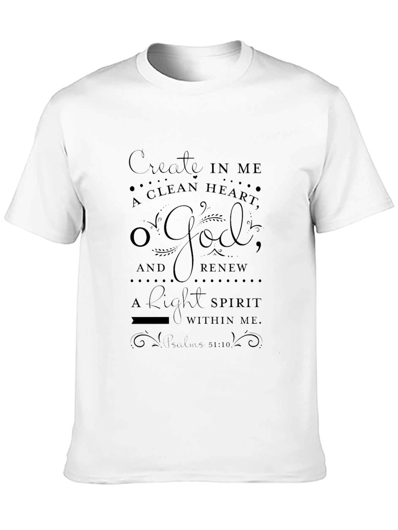 Faith-Inspired Graphic T-Shirt - Clean Heart O God