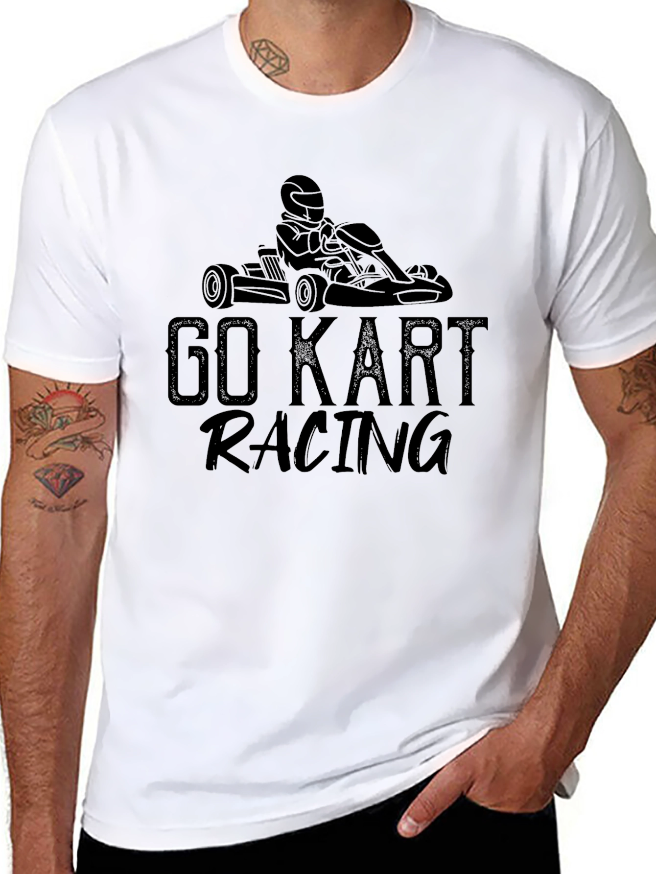 Go Kart Racing Black T-Shirt