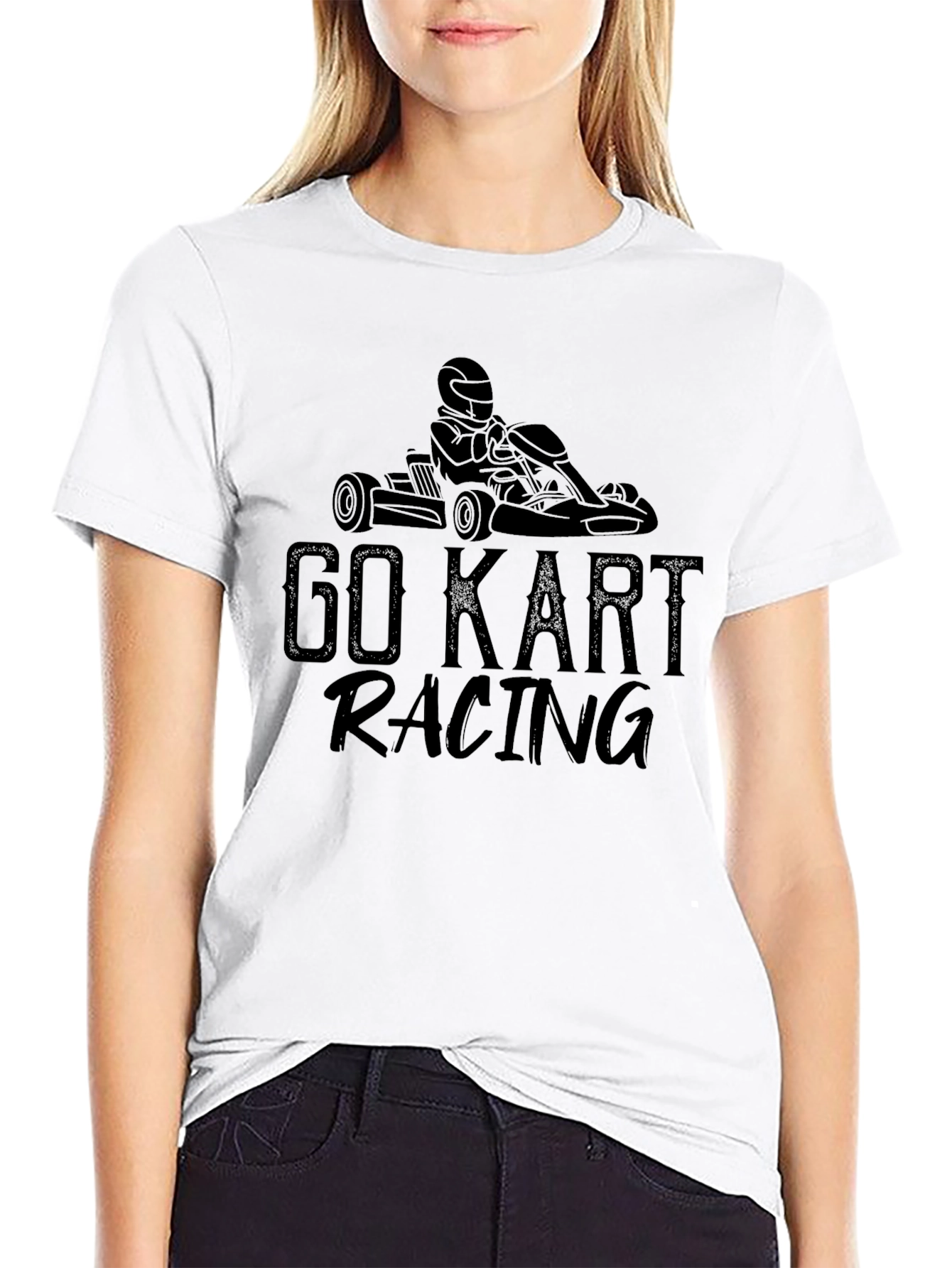 Go Kart Racing Black T-Shirt
