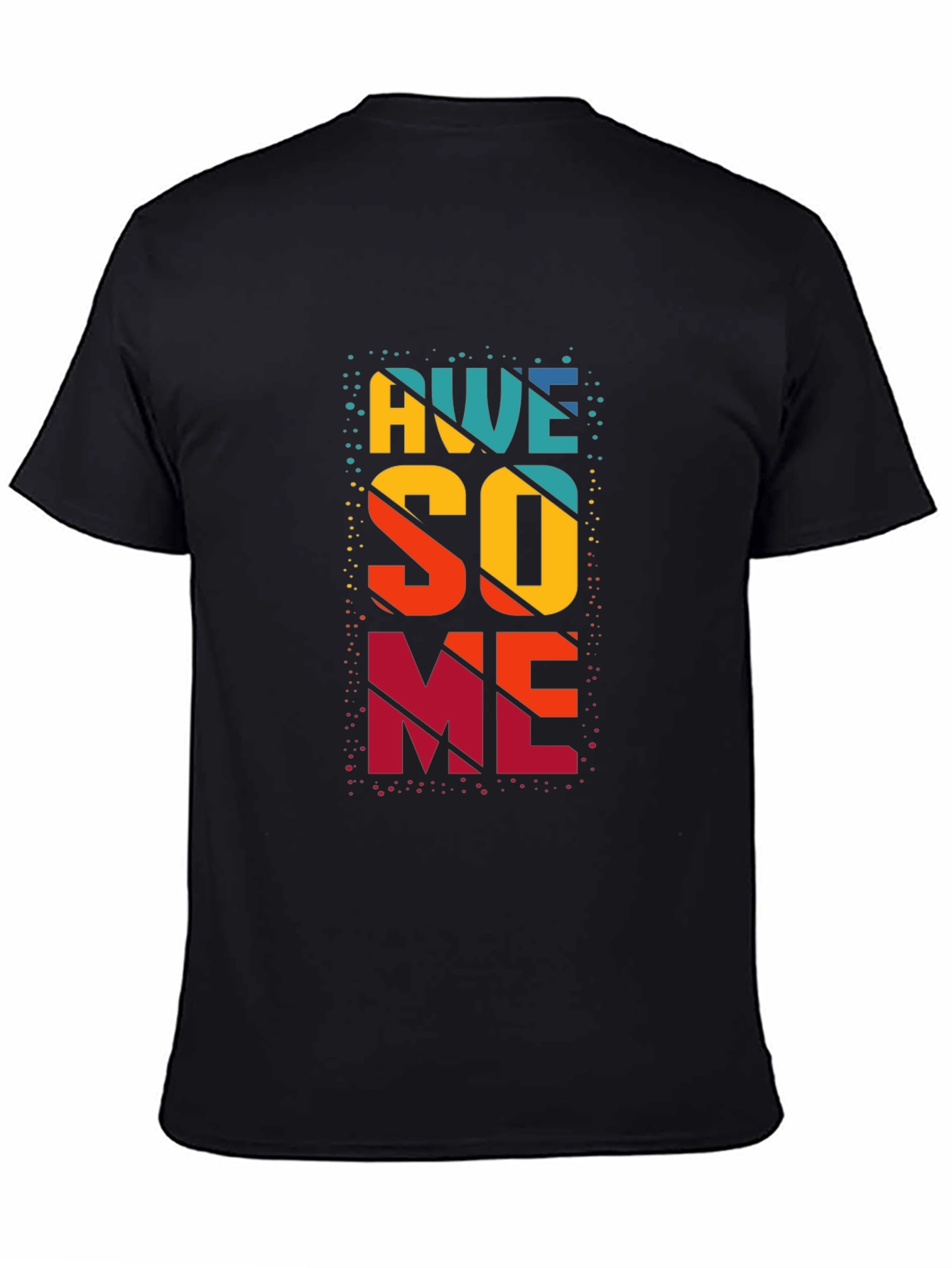 Awesome Graphic Print Black T-Shirt