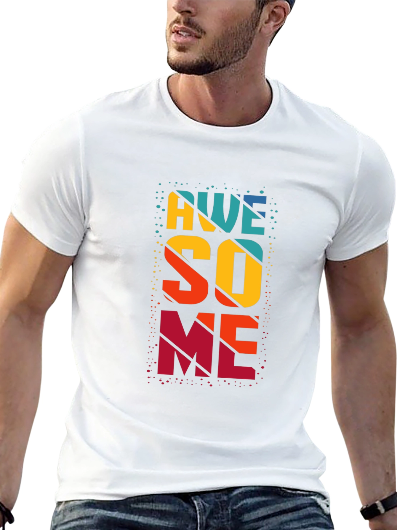 Awesome Graphic Print Black T-Shirt