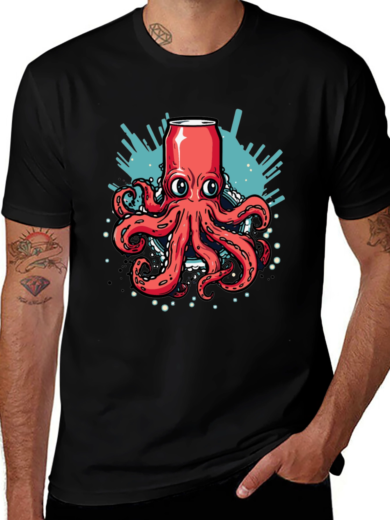 Octopus Can Graphic Tee - Unique Design