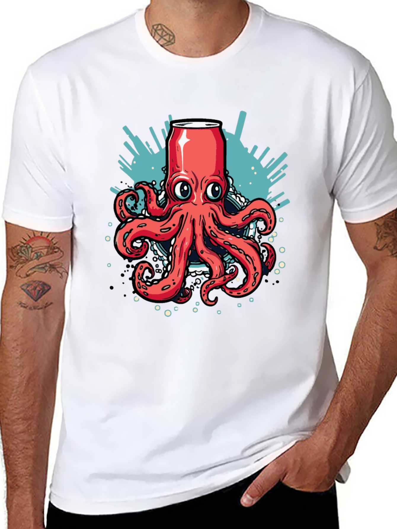 Octopus Can Graphic Tee - Unique Design