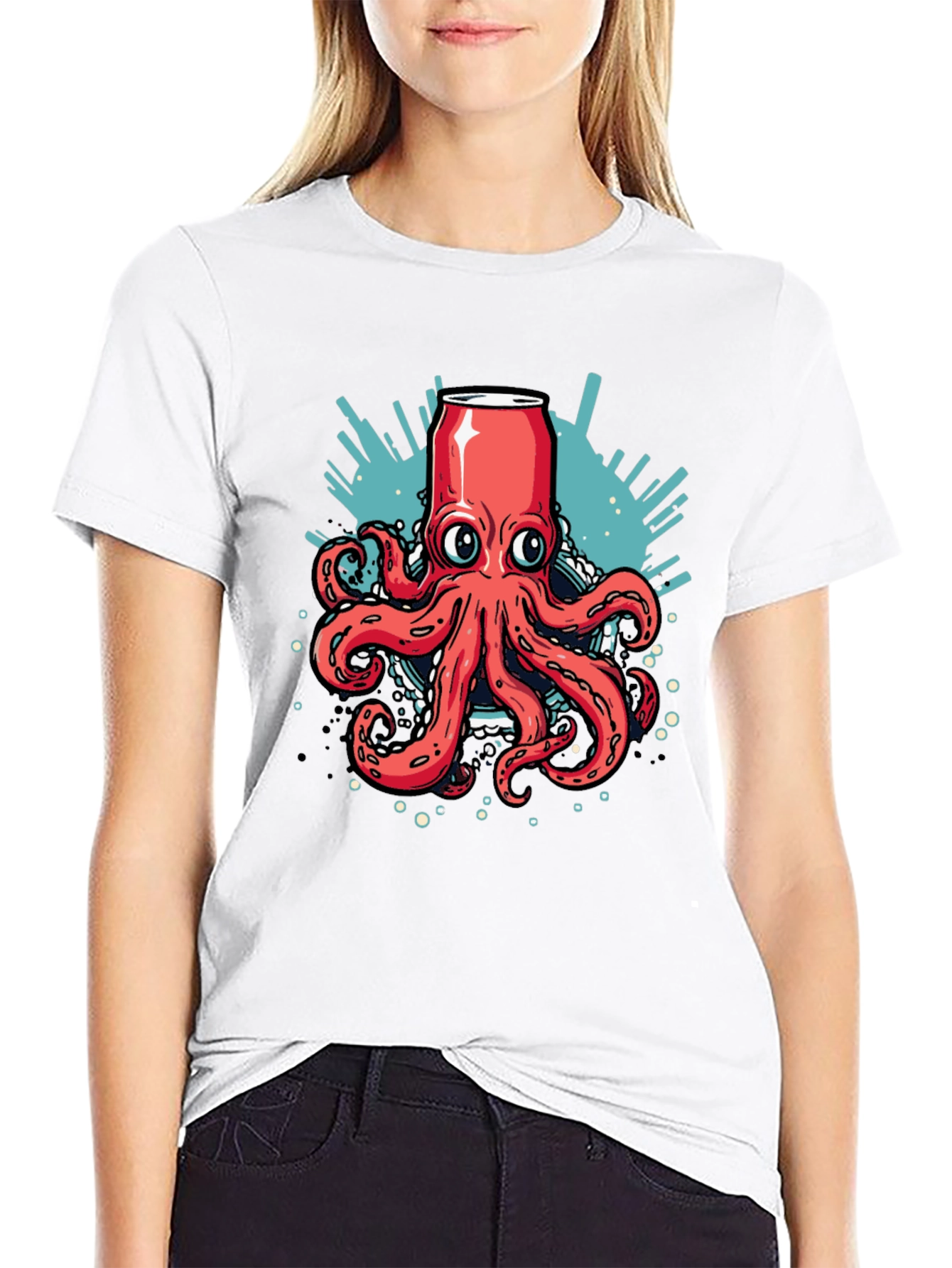 Octopus Can Graphic Tee - Unique Design