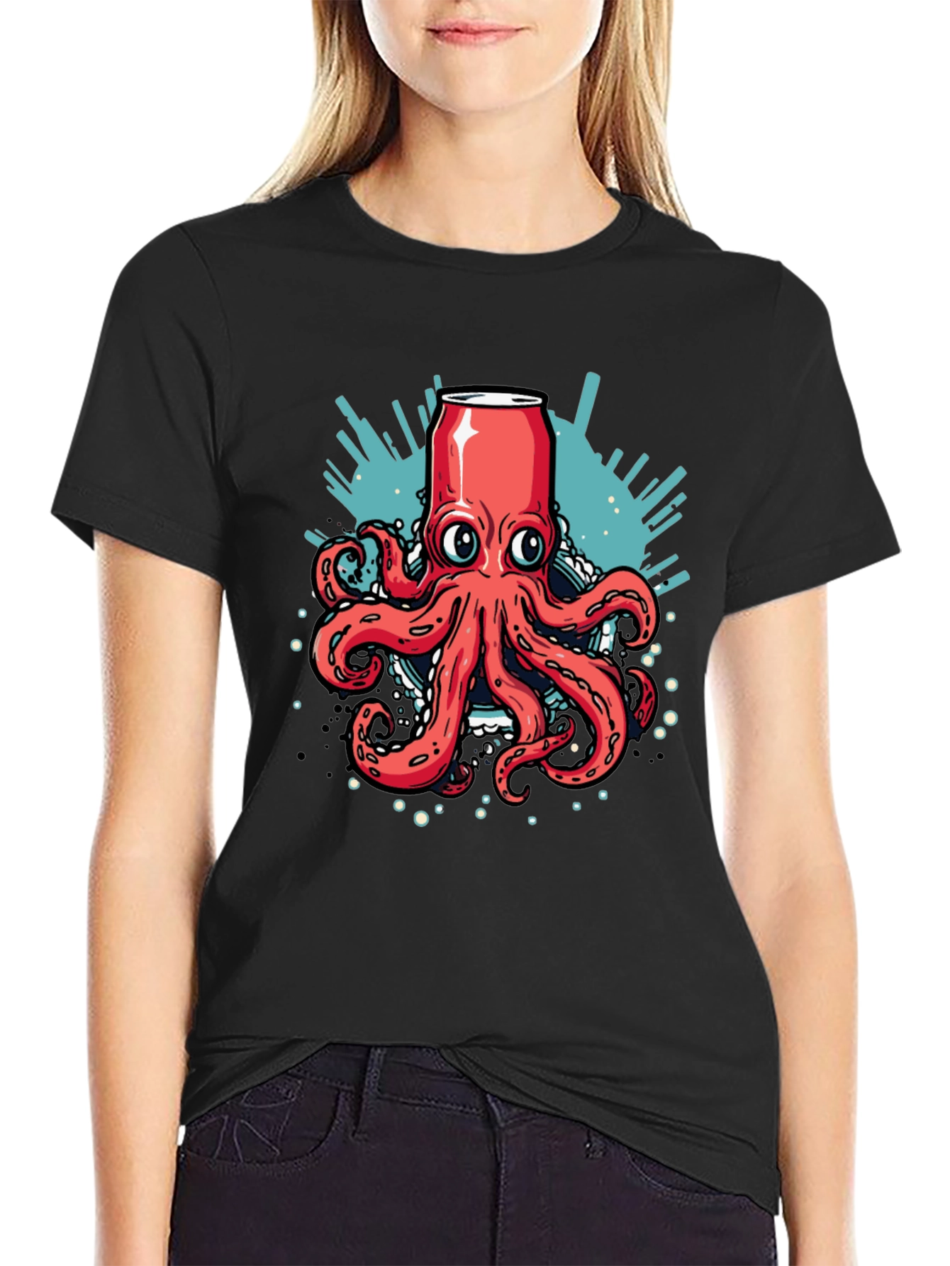 Octopus Can Graphic Tee - Unique Design