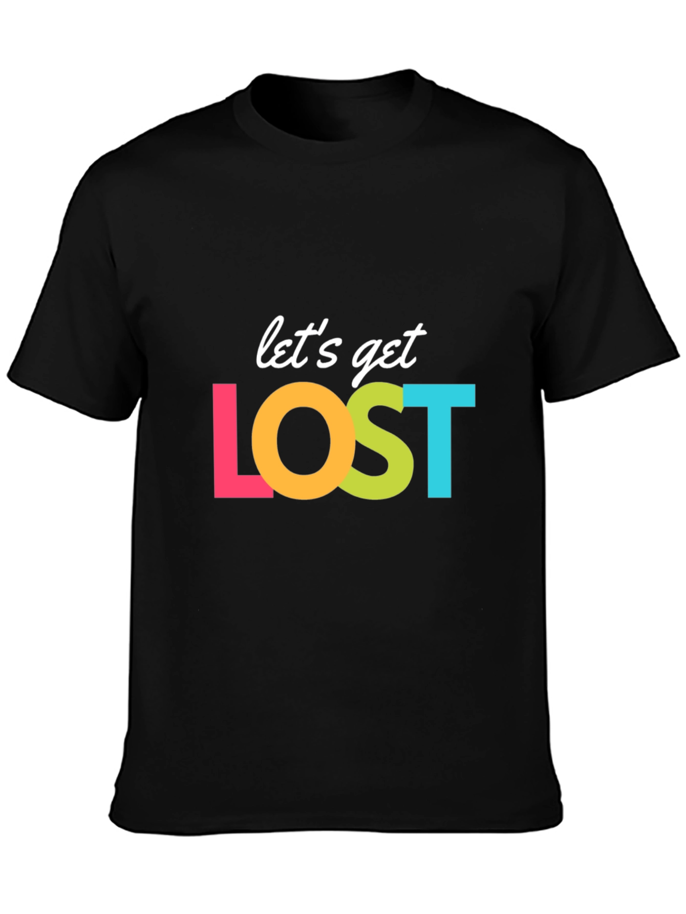 Lets Get Lost Graphic T-Shirt - Black