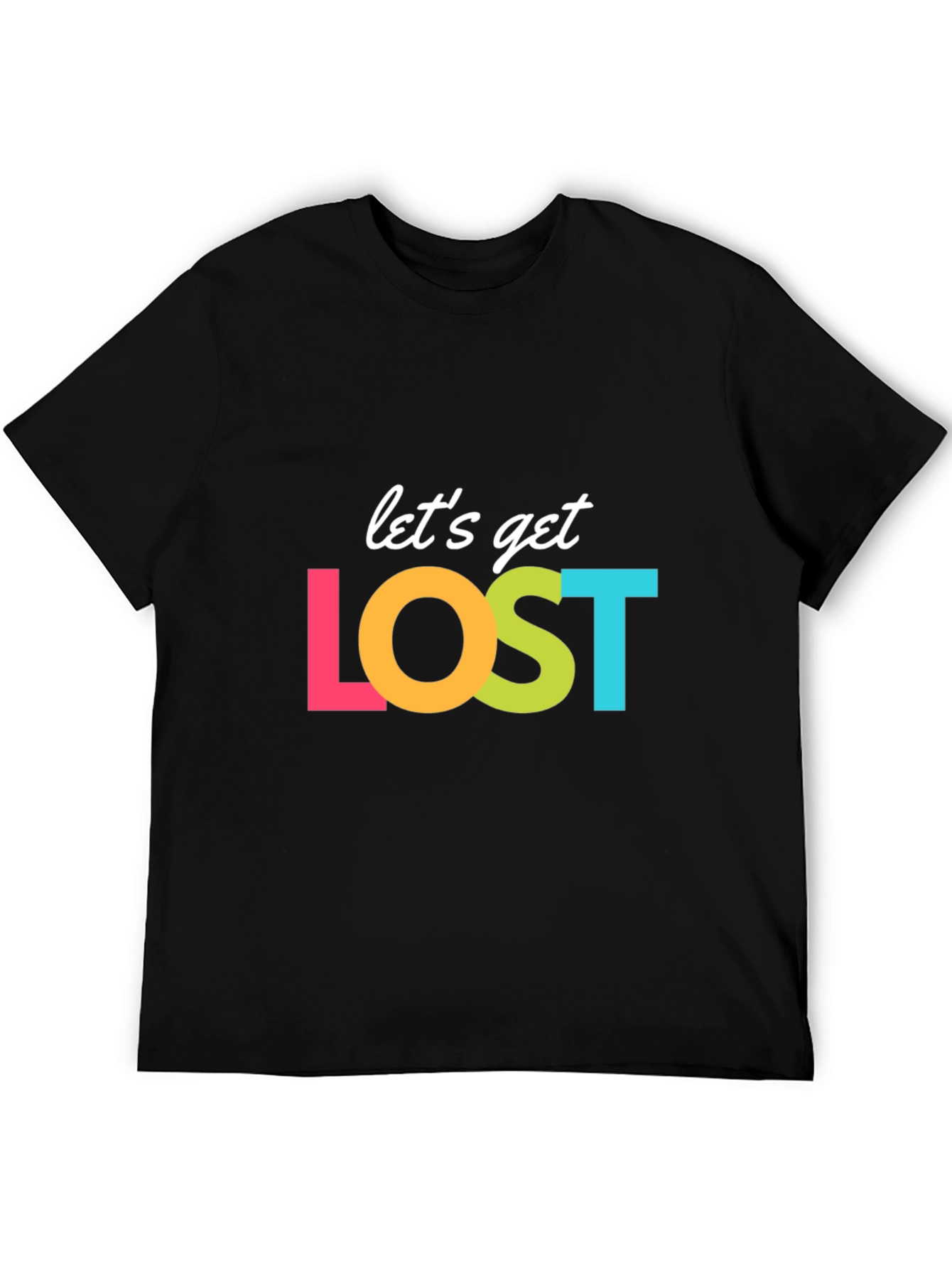 Lets Get Lost Graphic T-Shirt - Black