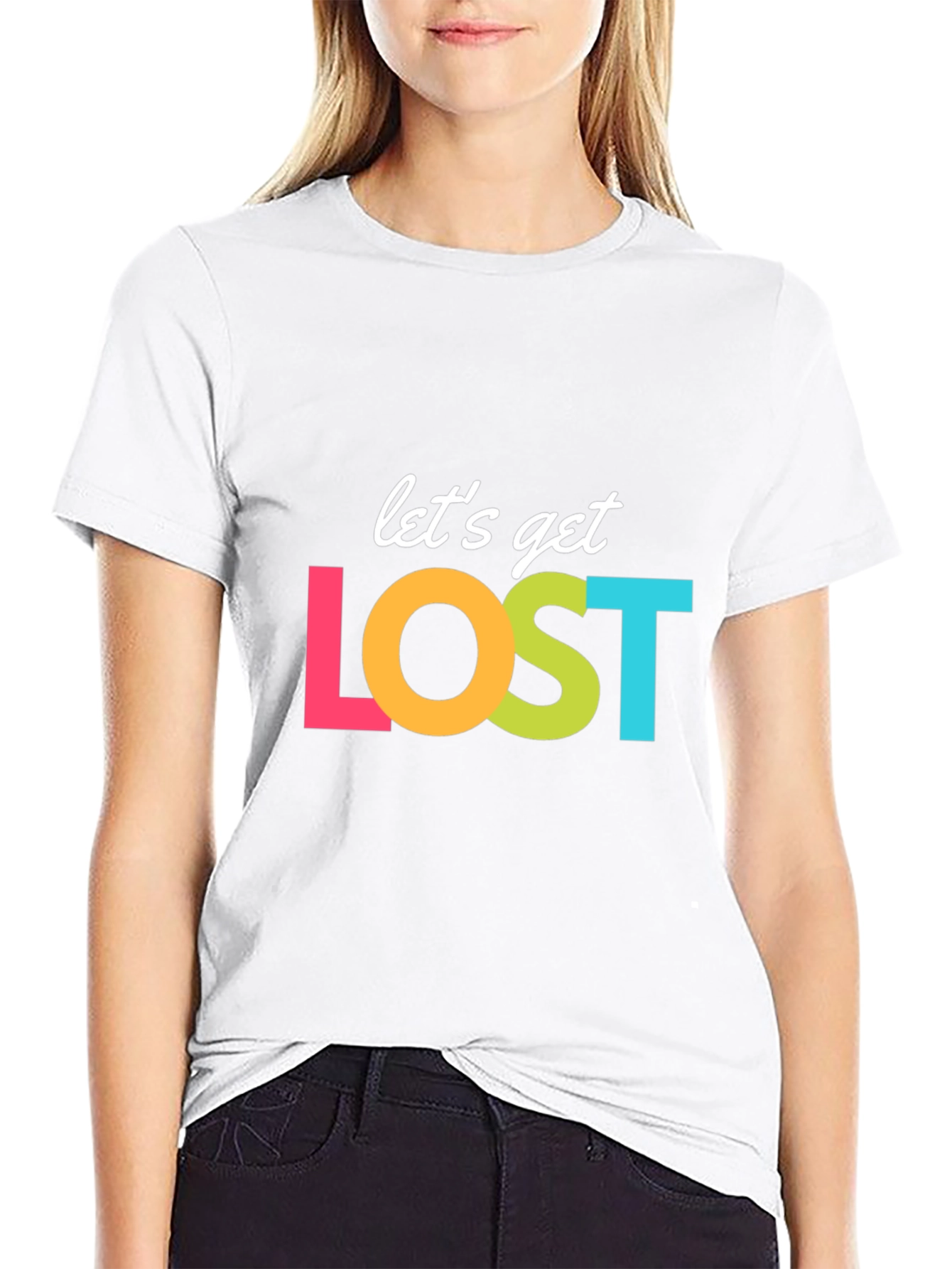 Lets Get Lost Graphic T-Shirt - Black