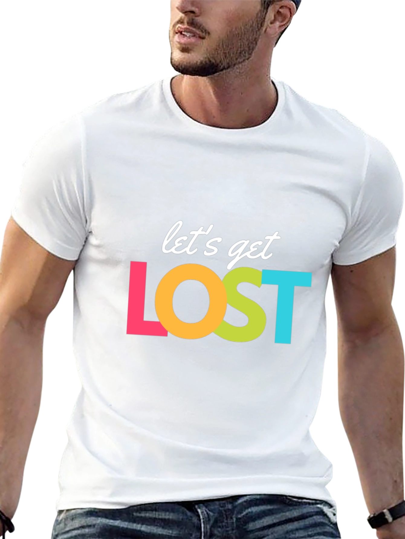 Lets Get Lost Graphic T-Shirt - Black