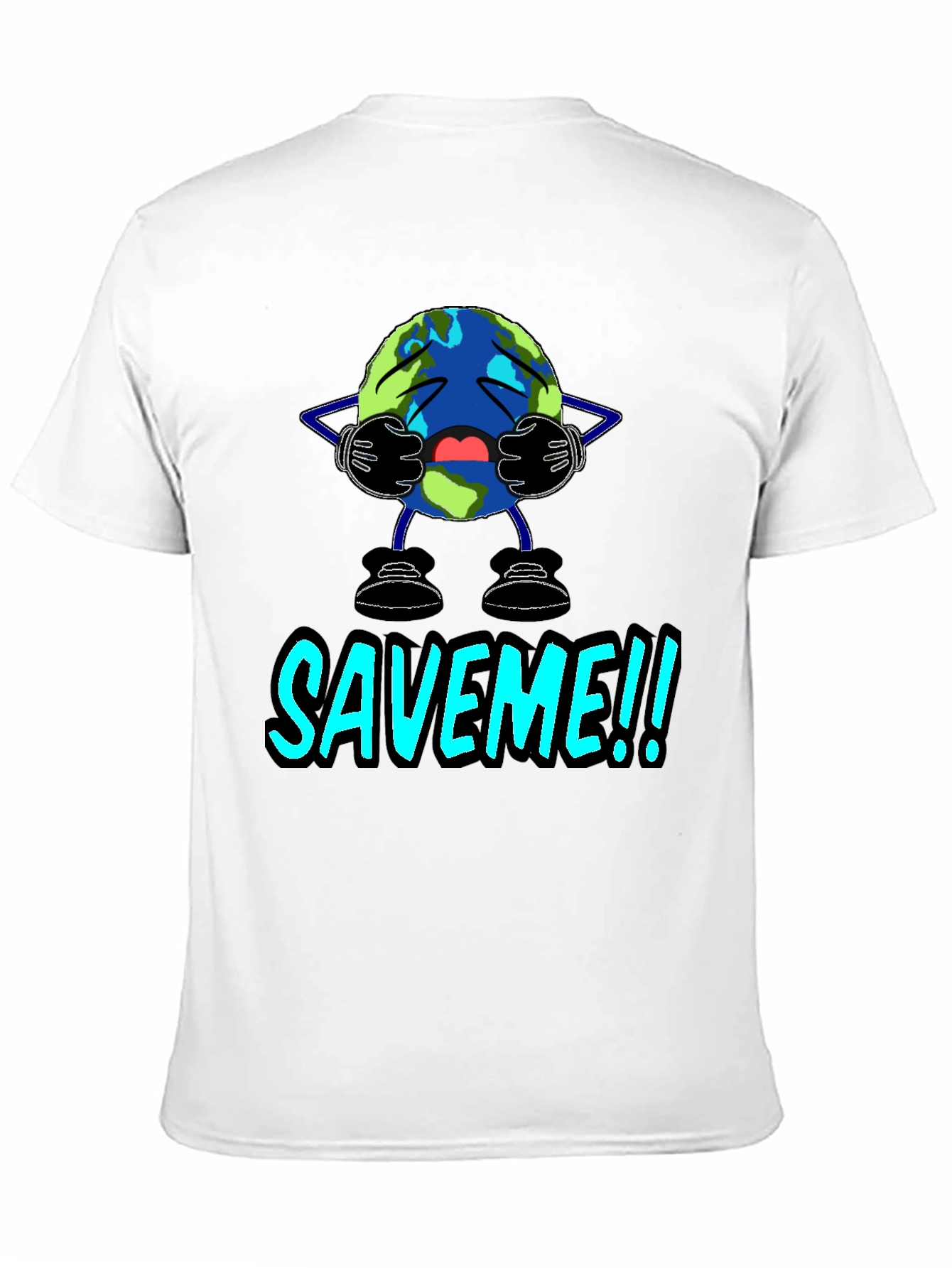 Save Me Earth Graphic T-Shirt - Black Cotton Tee