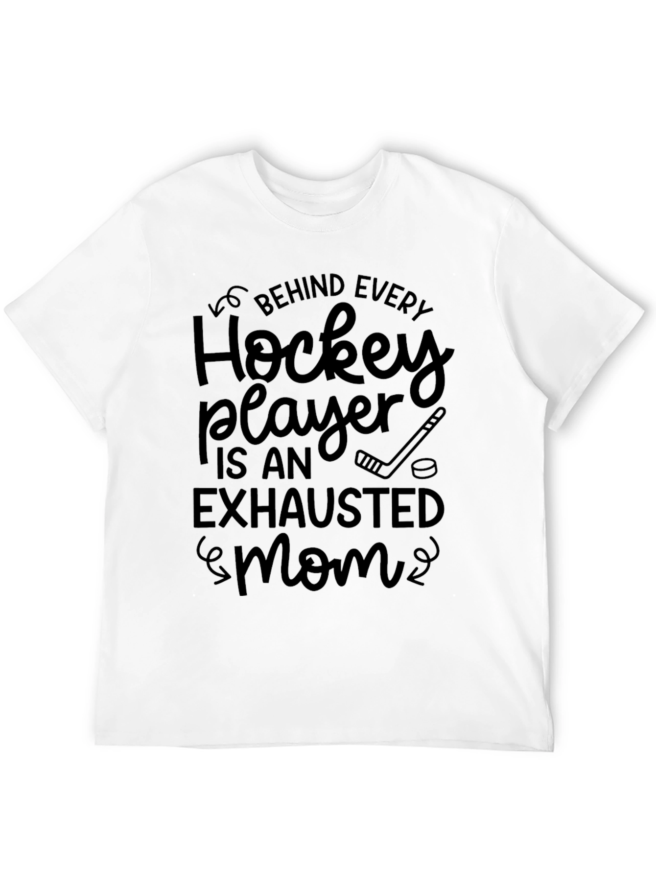 Hockey Mom T-Shirt - Exhausted Mom Shirt