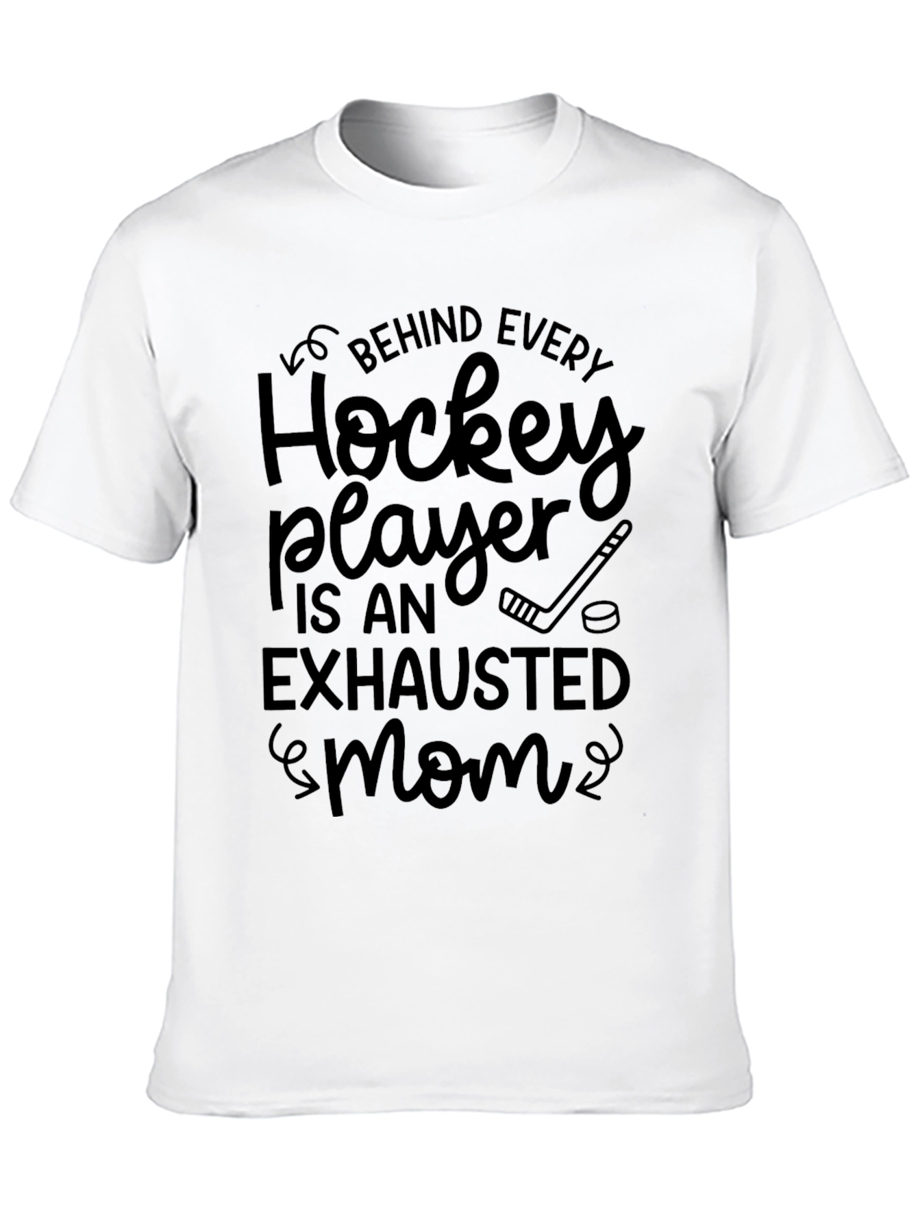 Hockey Mom T-Shirt - Exhausted Mom Shirt