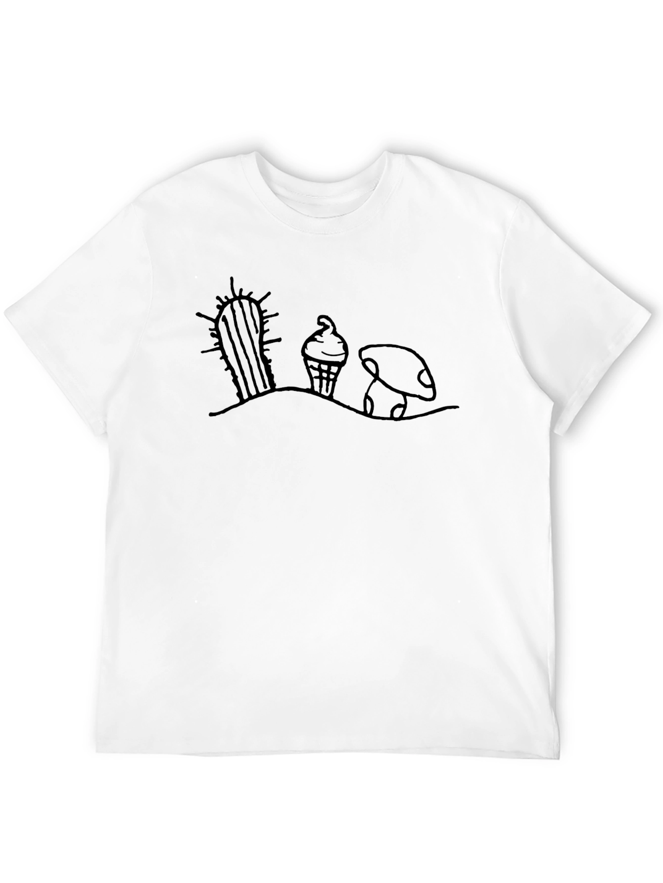 Desert Dream T-Shirt: Cactus Ice Cream Mushroom Tee
