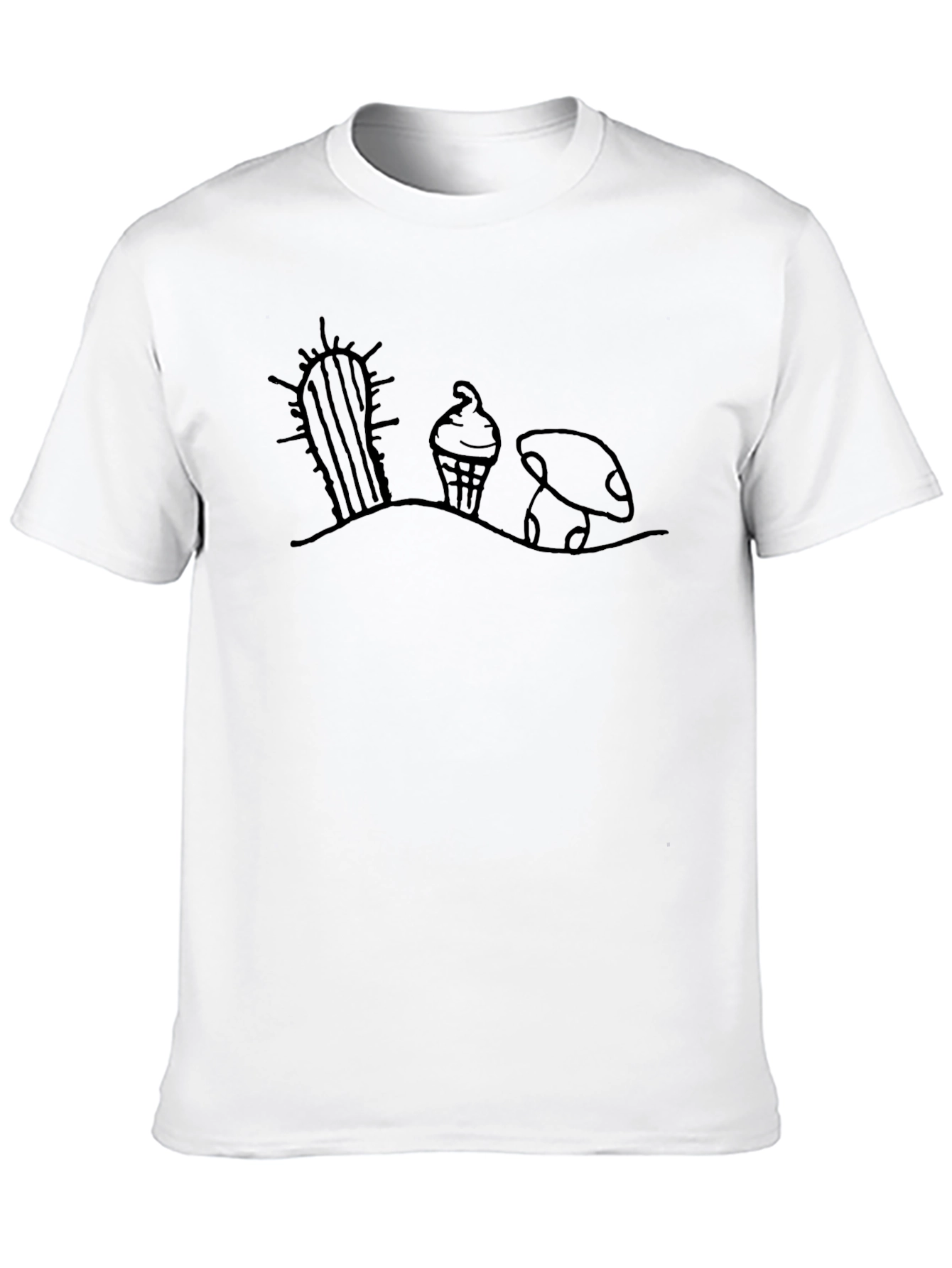 Desert Dream T-Shirt: Cactus Ice Cream Mushroom Tee