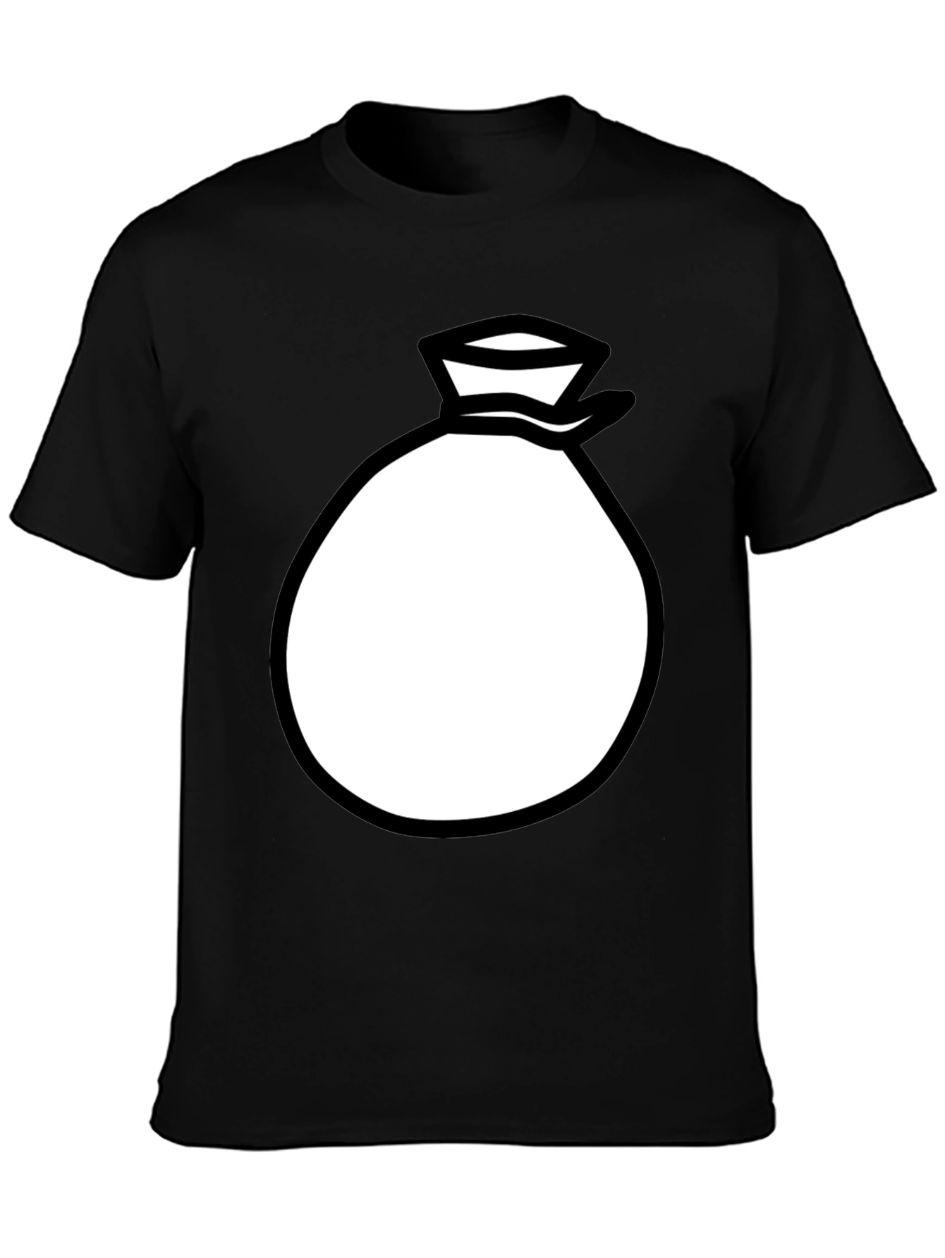 Money Bag Graphic Black T-Shirt