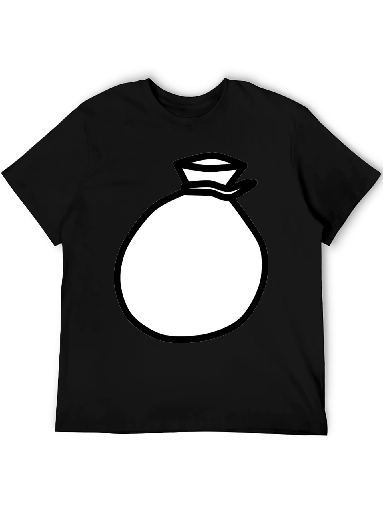 Money Bag Graphic Black T-Shirt