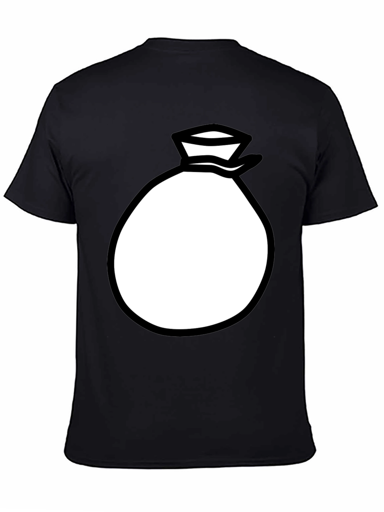 Money Bag Graphic Black T-Shirt