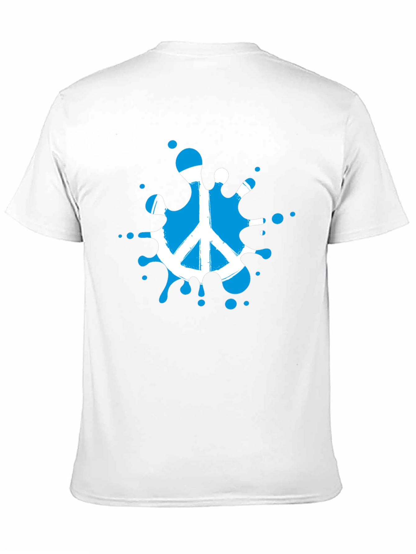 Peace Sign Splash Black T-Shirt