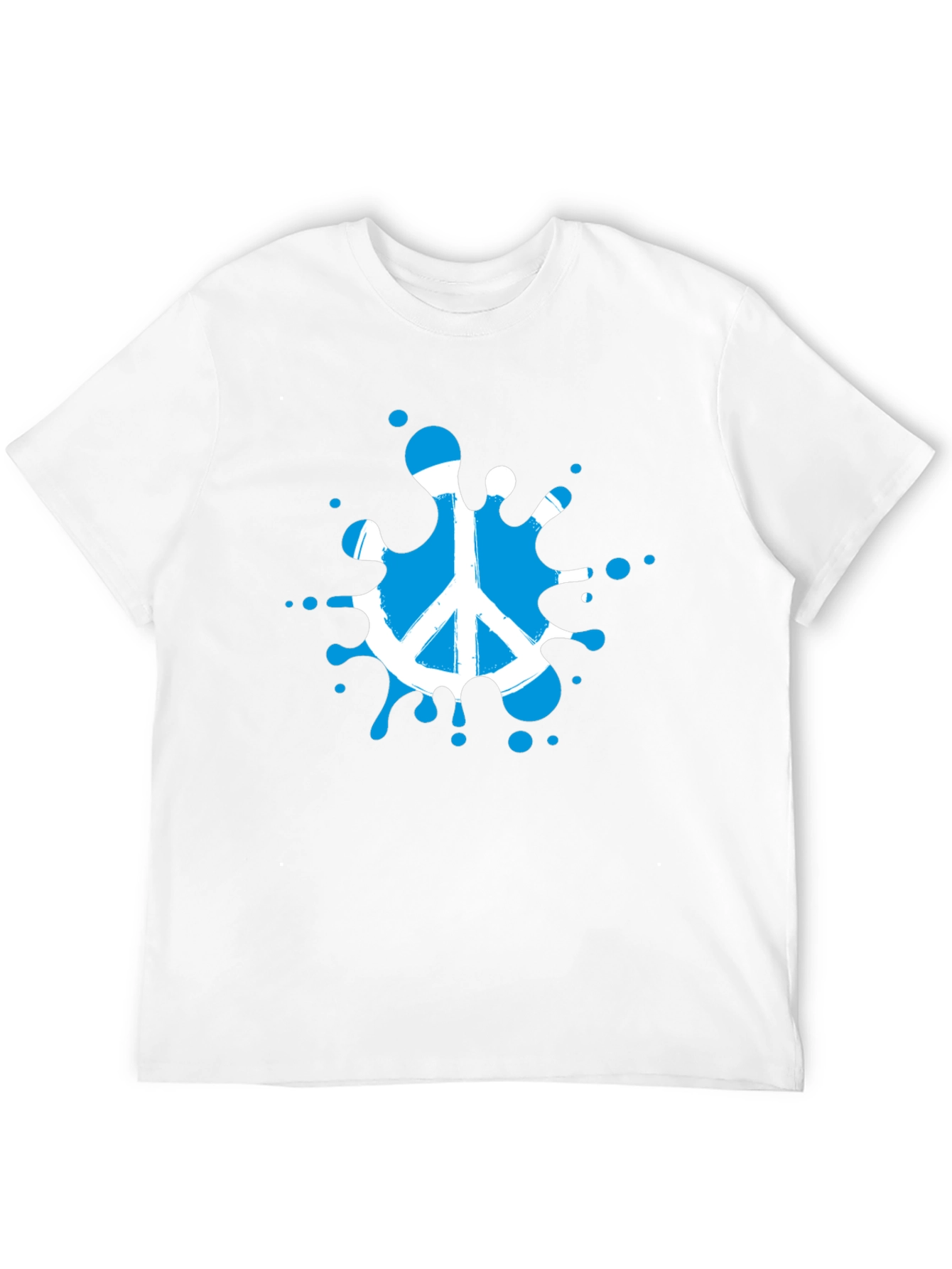Peace Sign Splash Black T-Shirt