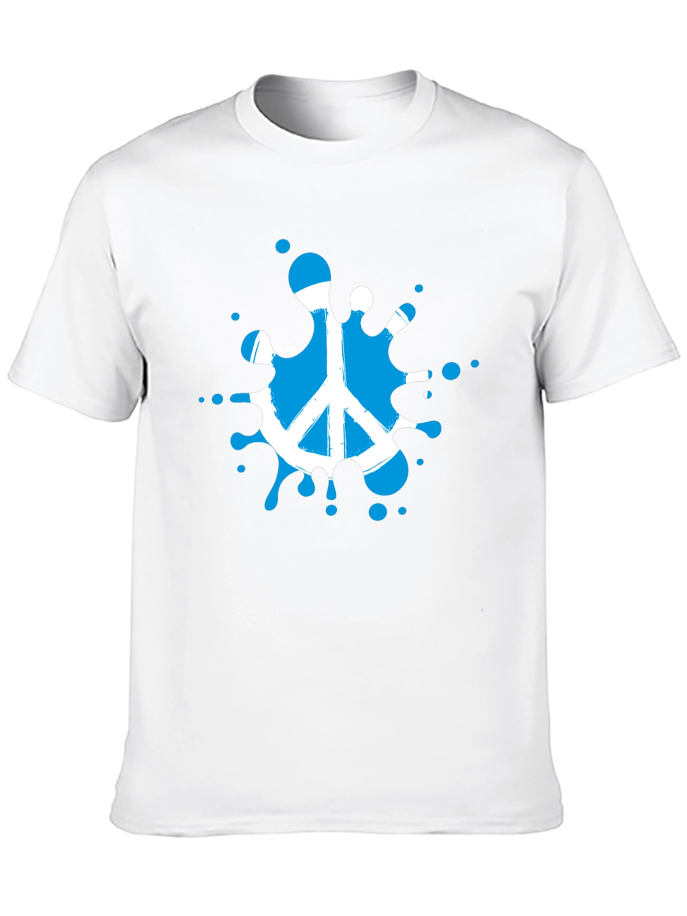 Peace Sign Splash Black T-Shirt