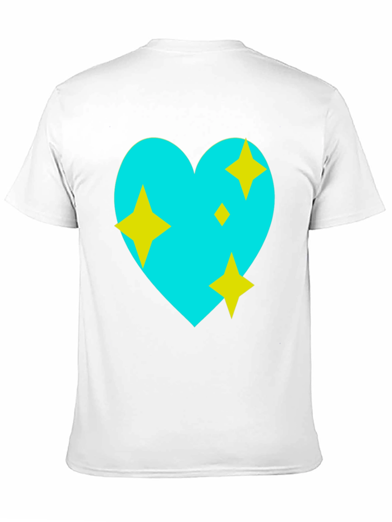 Sparkling Heart Graphic Tee - Black Cotton Blend