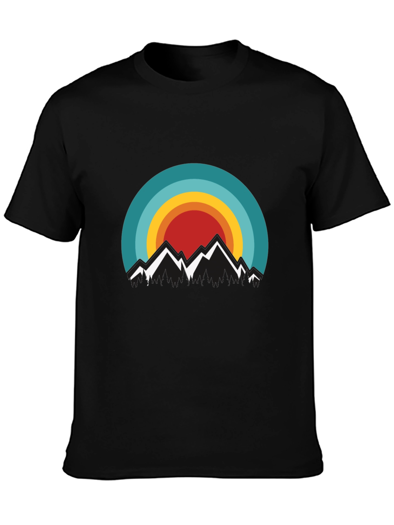 Retro Mountainscape Graphic Tee
