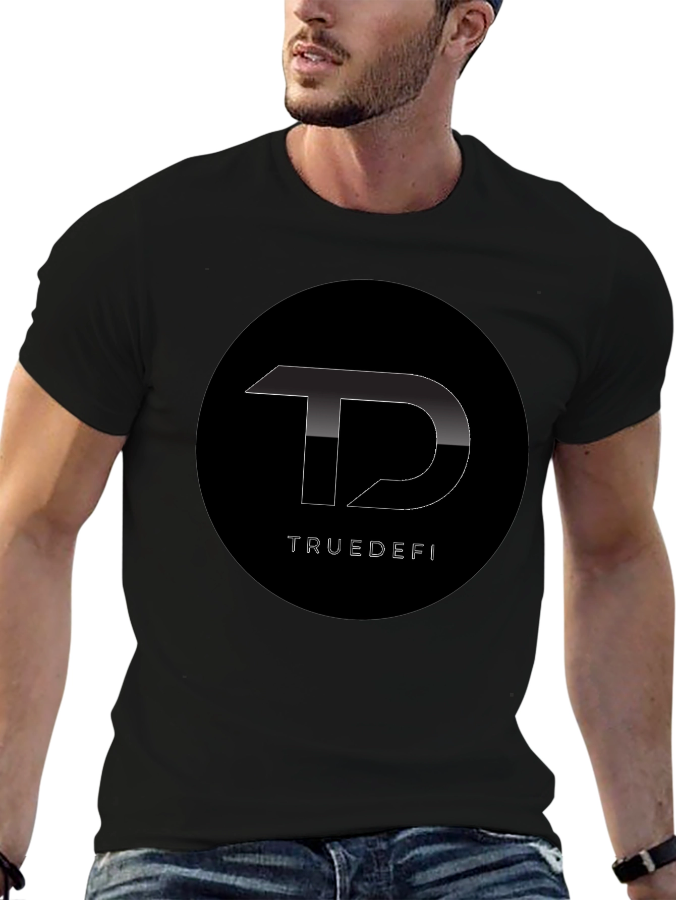 TrueDefi Black Graphic Tee