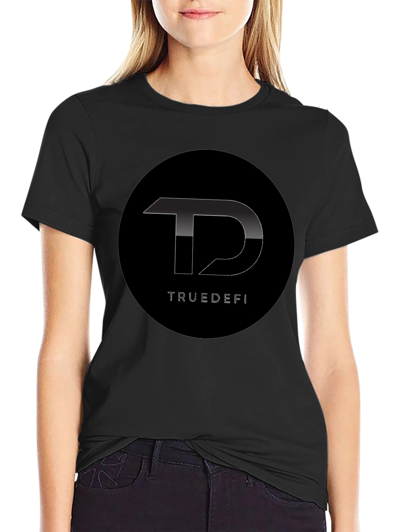 TrueDefi Black Graphic Tee