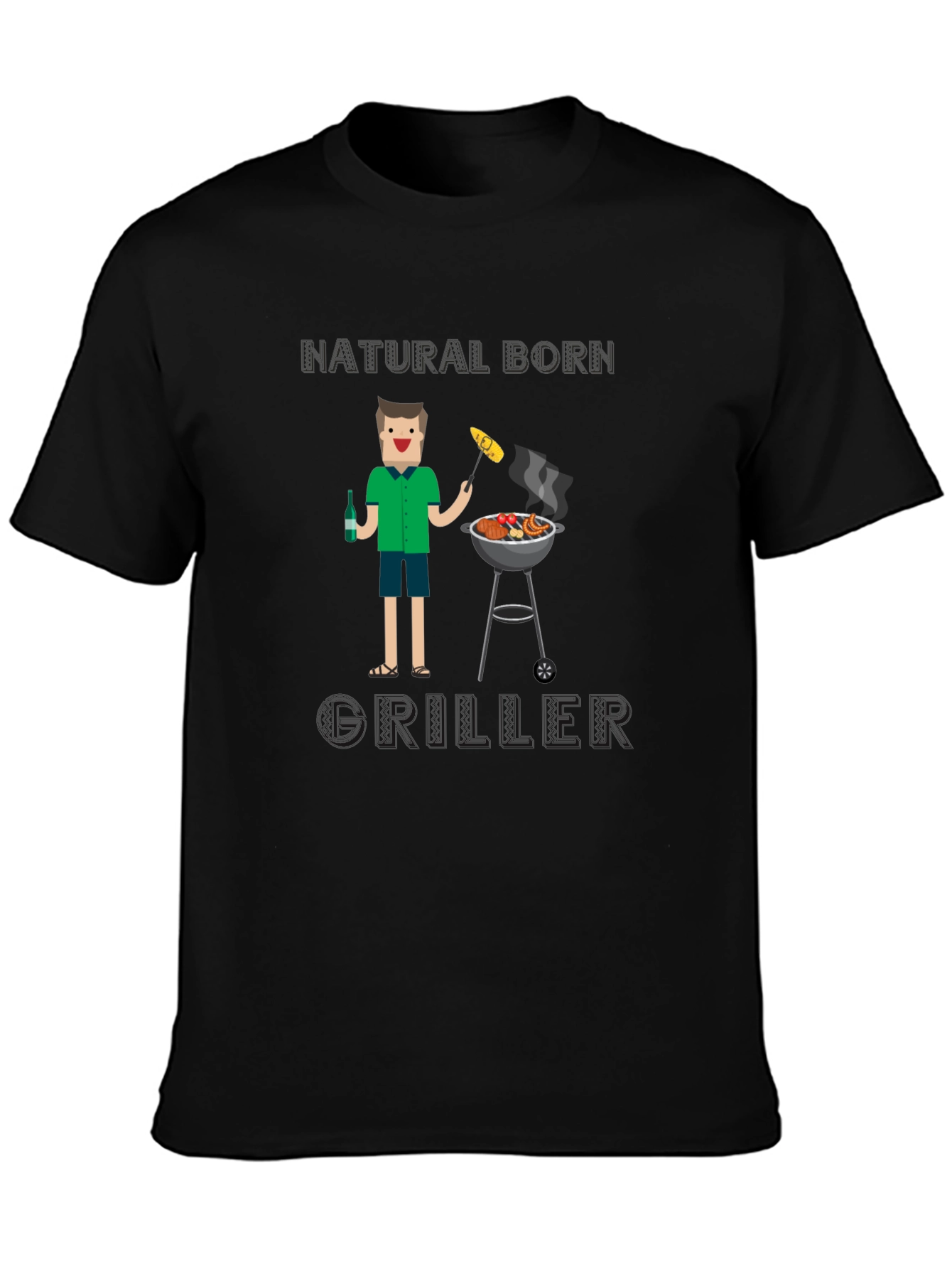 Natural Born Griller T-Shirt - BBQ Funny Tee