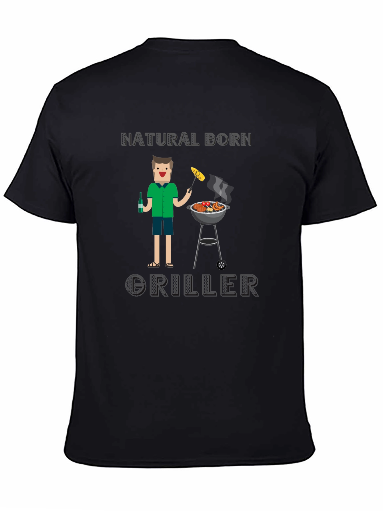 Natural Born Griller T-Shirt - BBQ Funny Tee