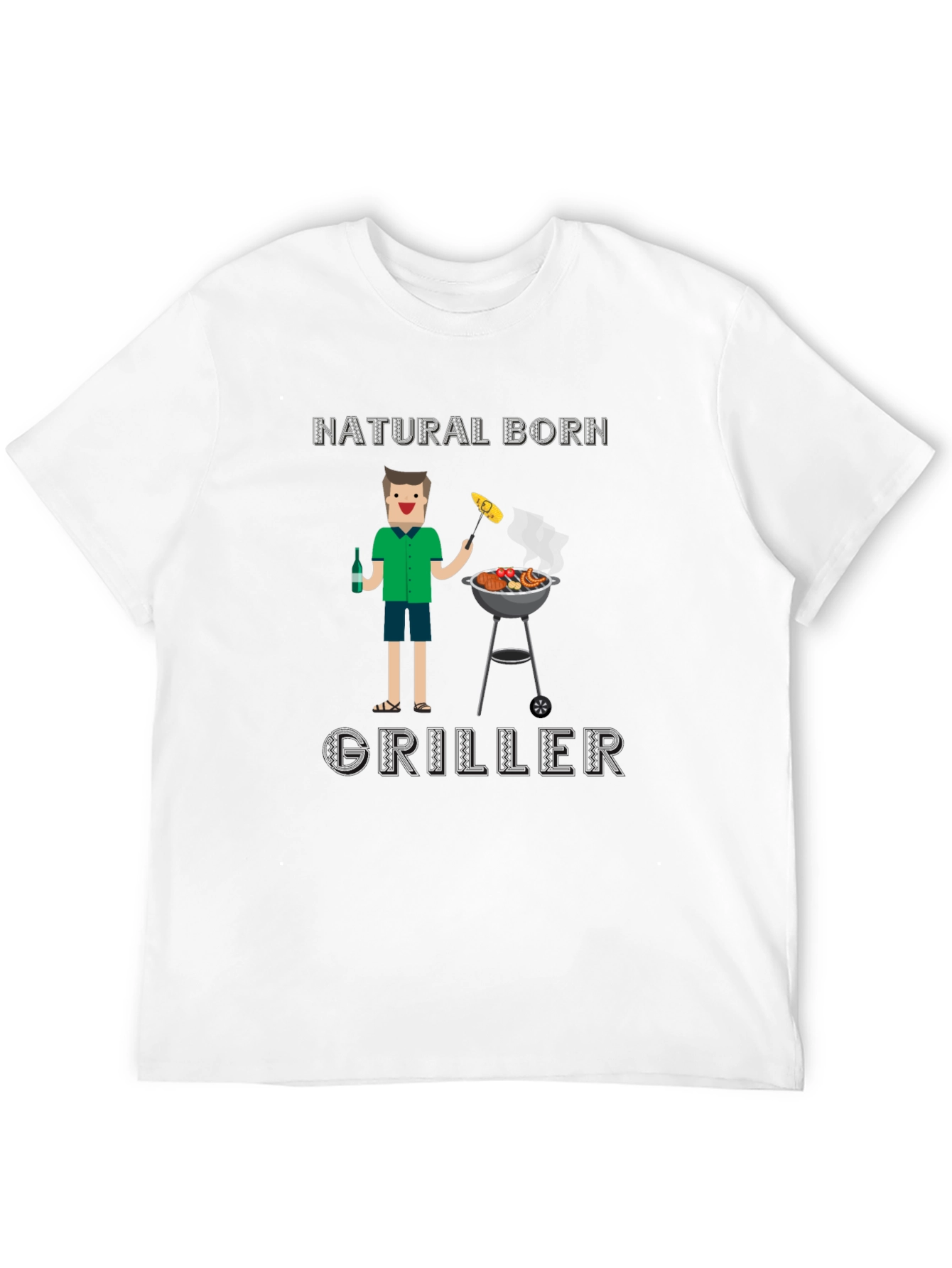 Natural Born Griller T-Shirt - BBQ Funny Tee