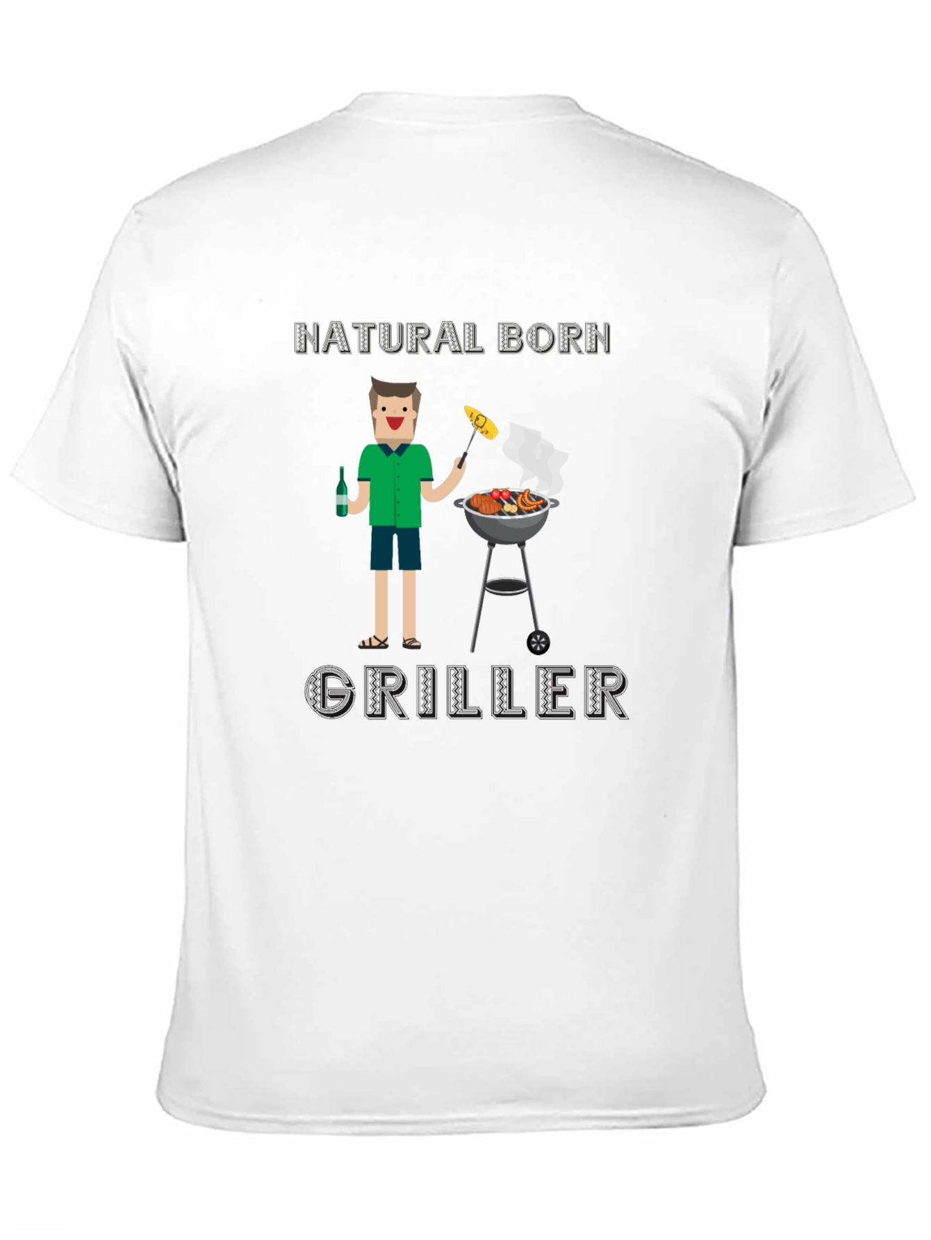 Natural Born Griller T-Shirt - BBQ Funny Tee