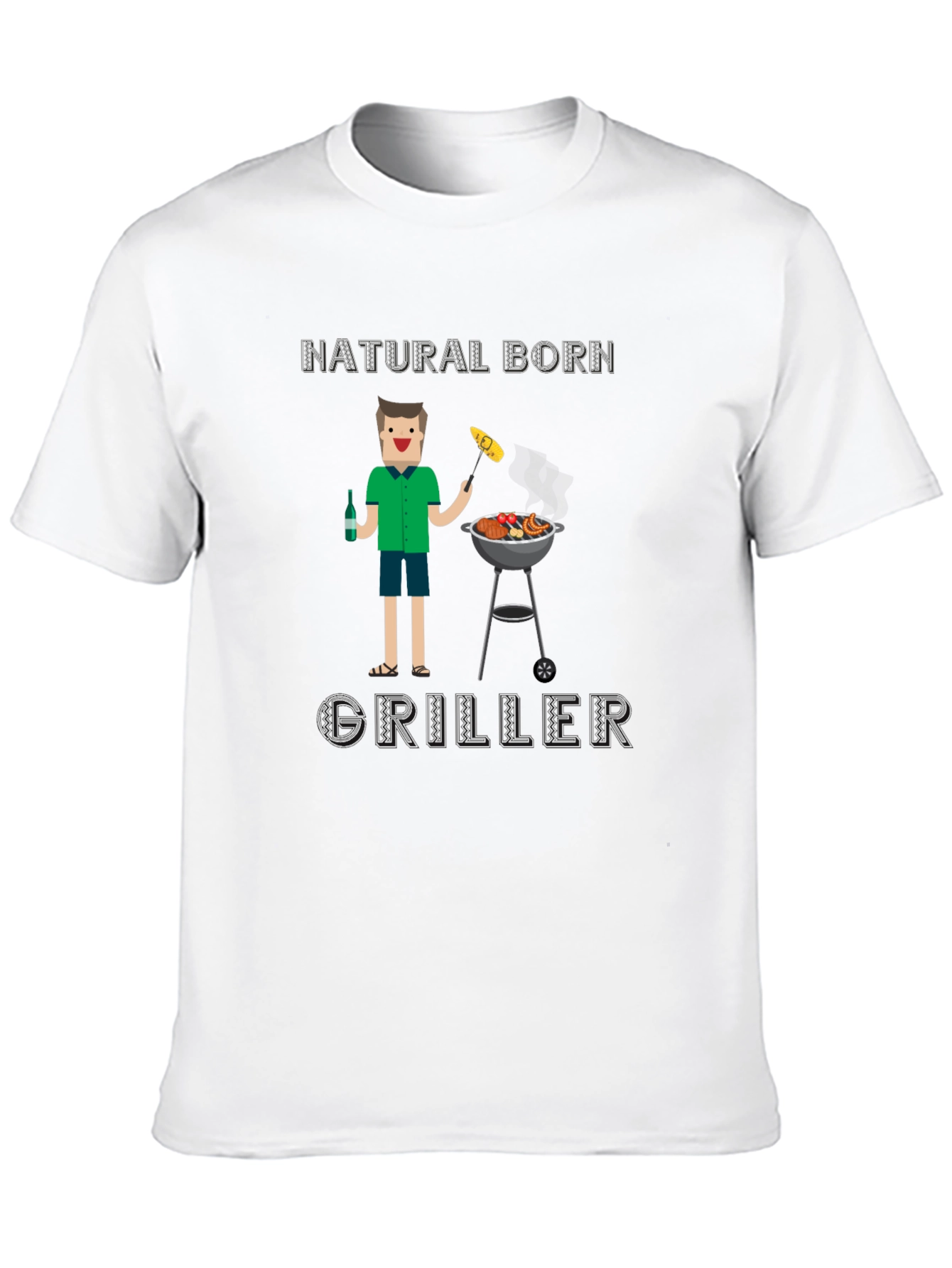 Natural Born Griller T-Shirt - BBQ Funny Tee