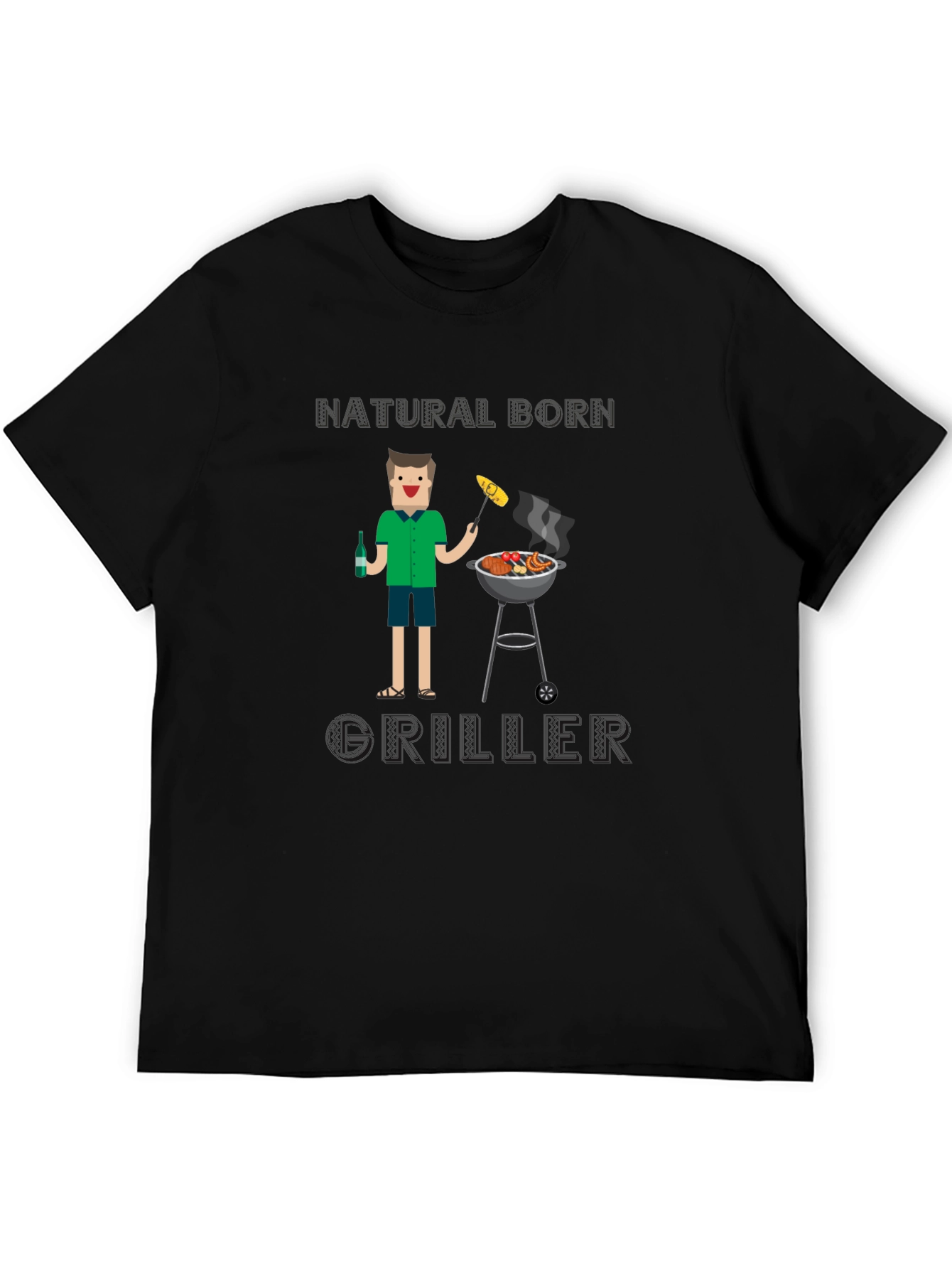 Natural Born Griller T-Shirt - BBQ Funny Tee