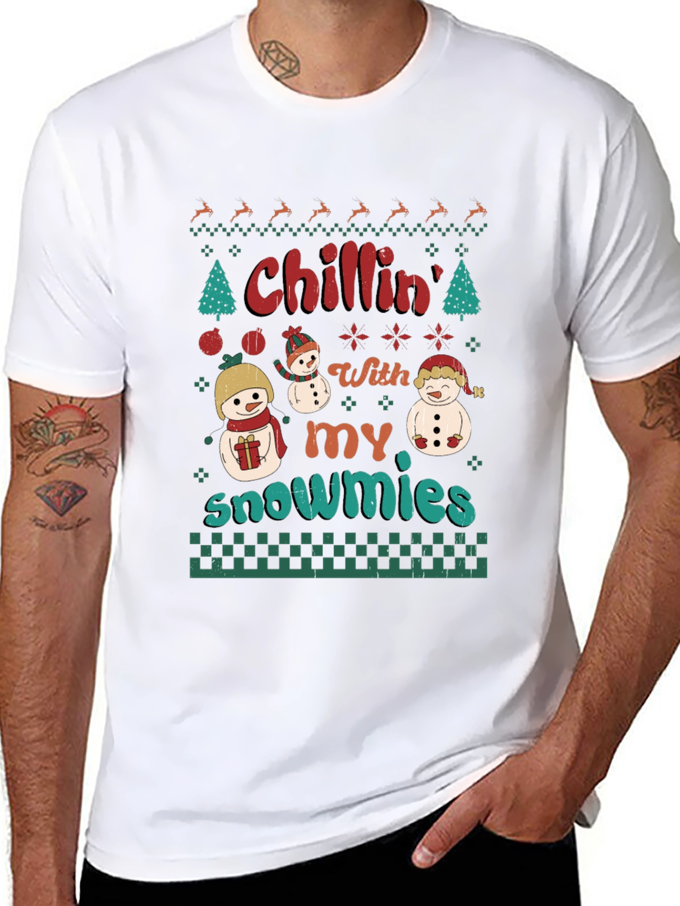 Chillin With My Snowmies Christmas T-Shirt
