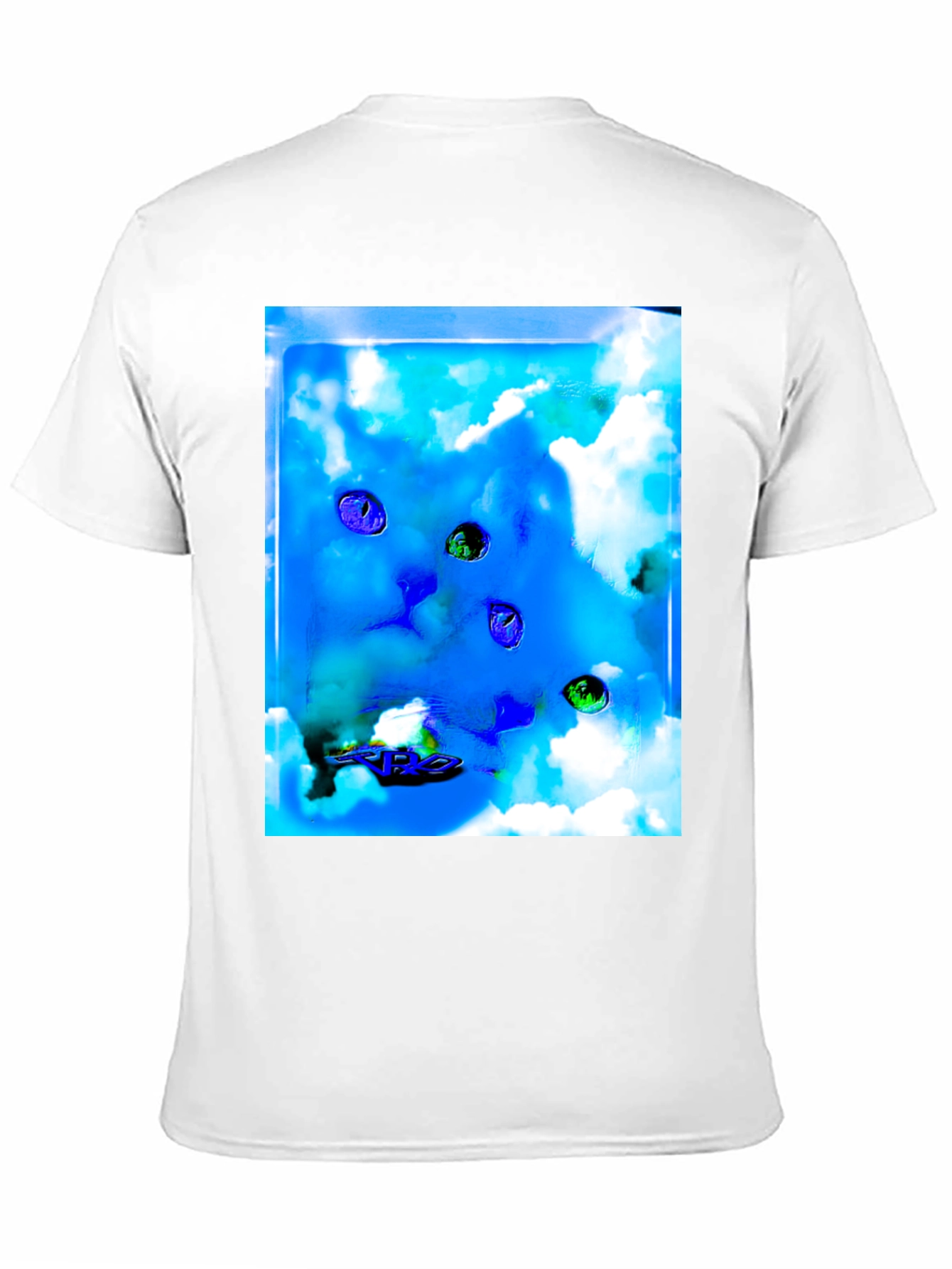Cloud Cat T-Shirt - Abstract Graphic Tee