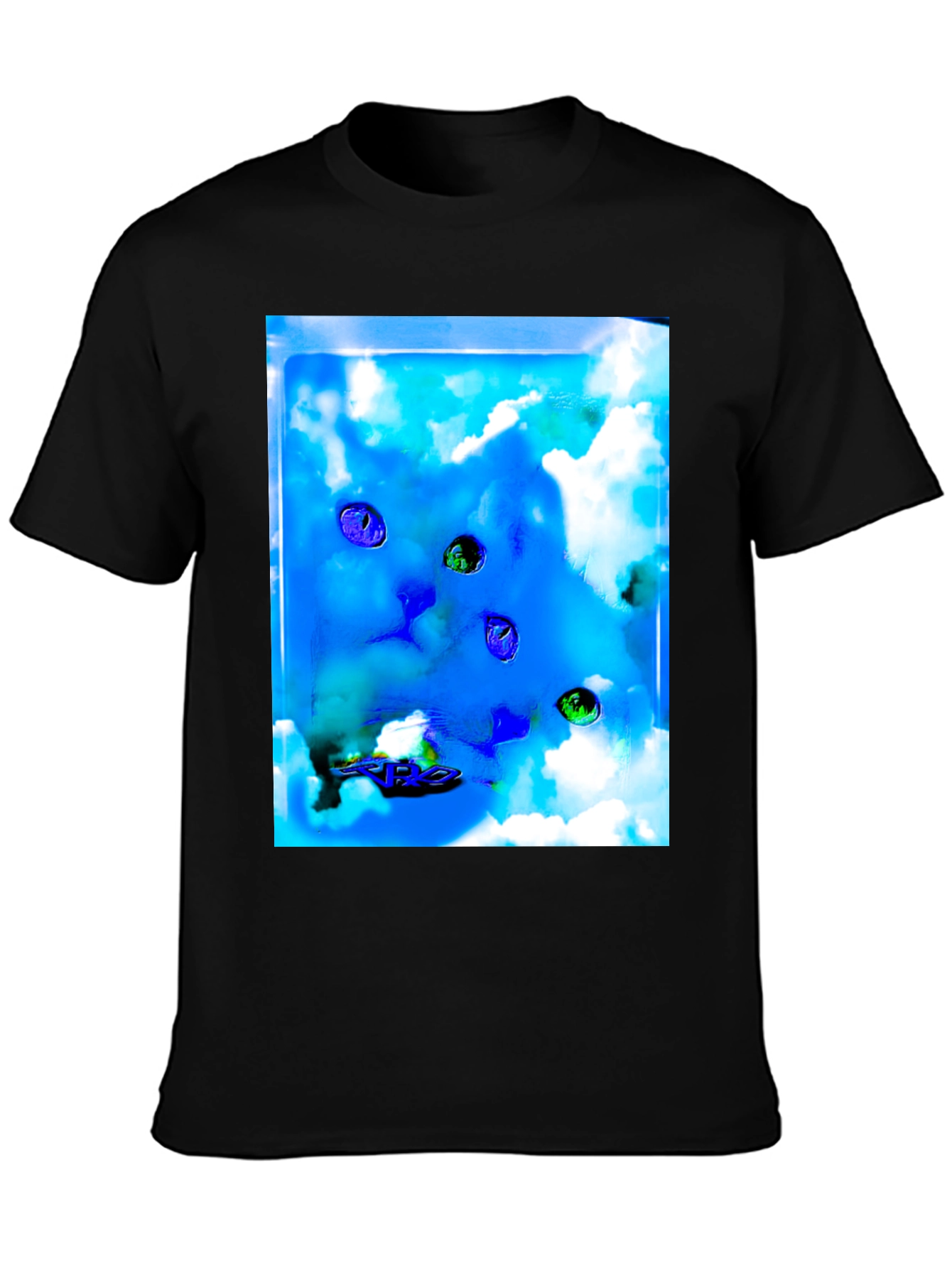Cloud Cat T-Shirt - Abstract Graphic Tee
