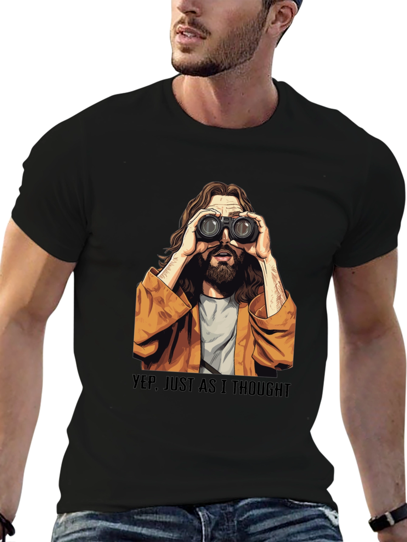 Binocular Jesus T-Shirt - Funny Graphic Tee