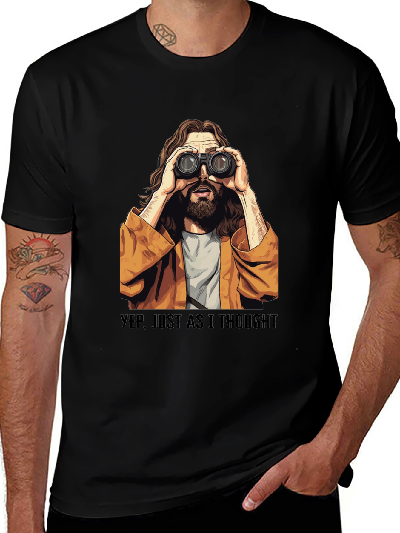 Binocular Jesus T-Shirt - Funny Graphic Tee
