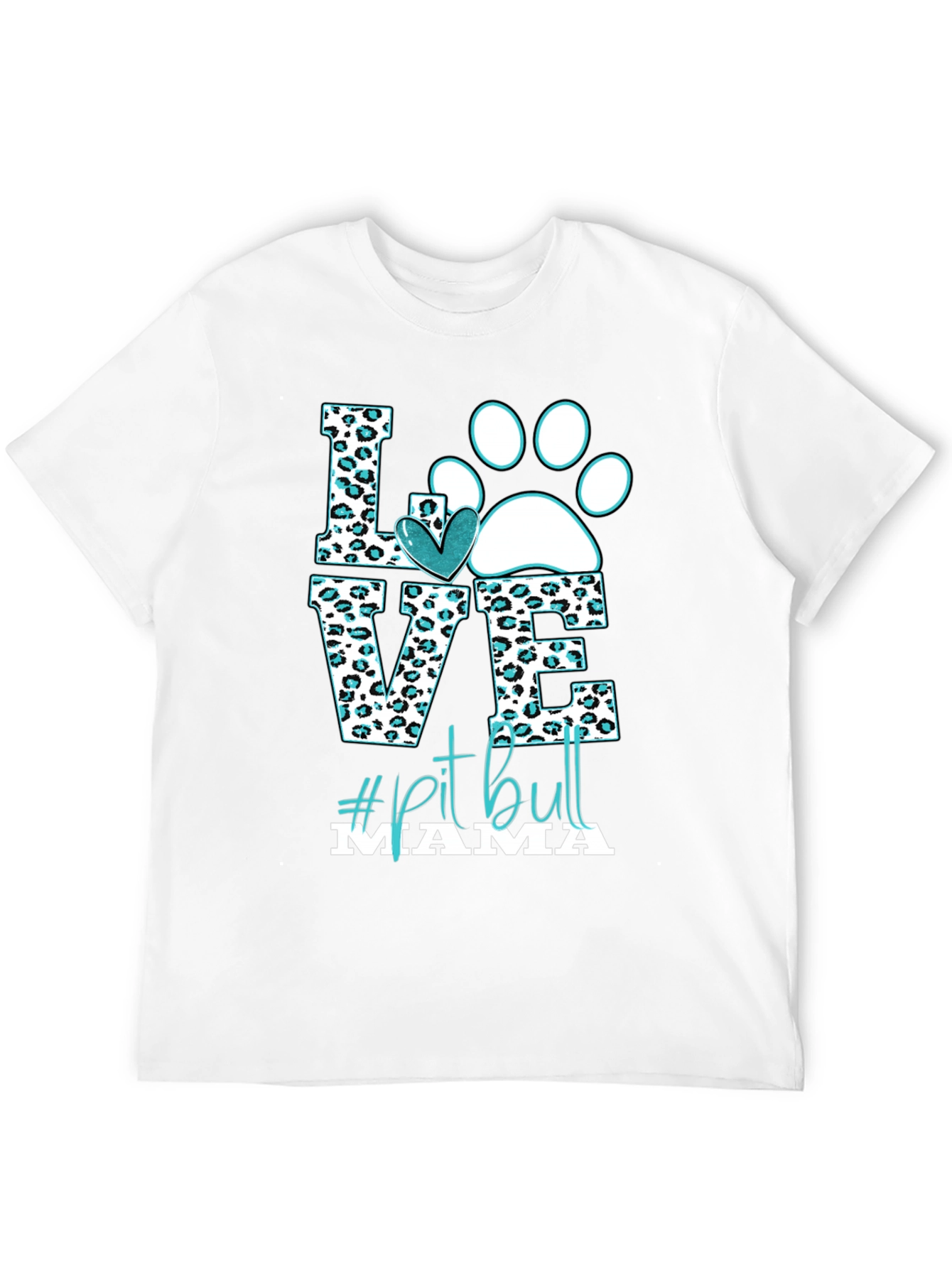 Love Pitbull Mama Graphic T-Shirt