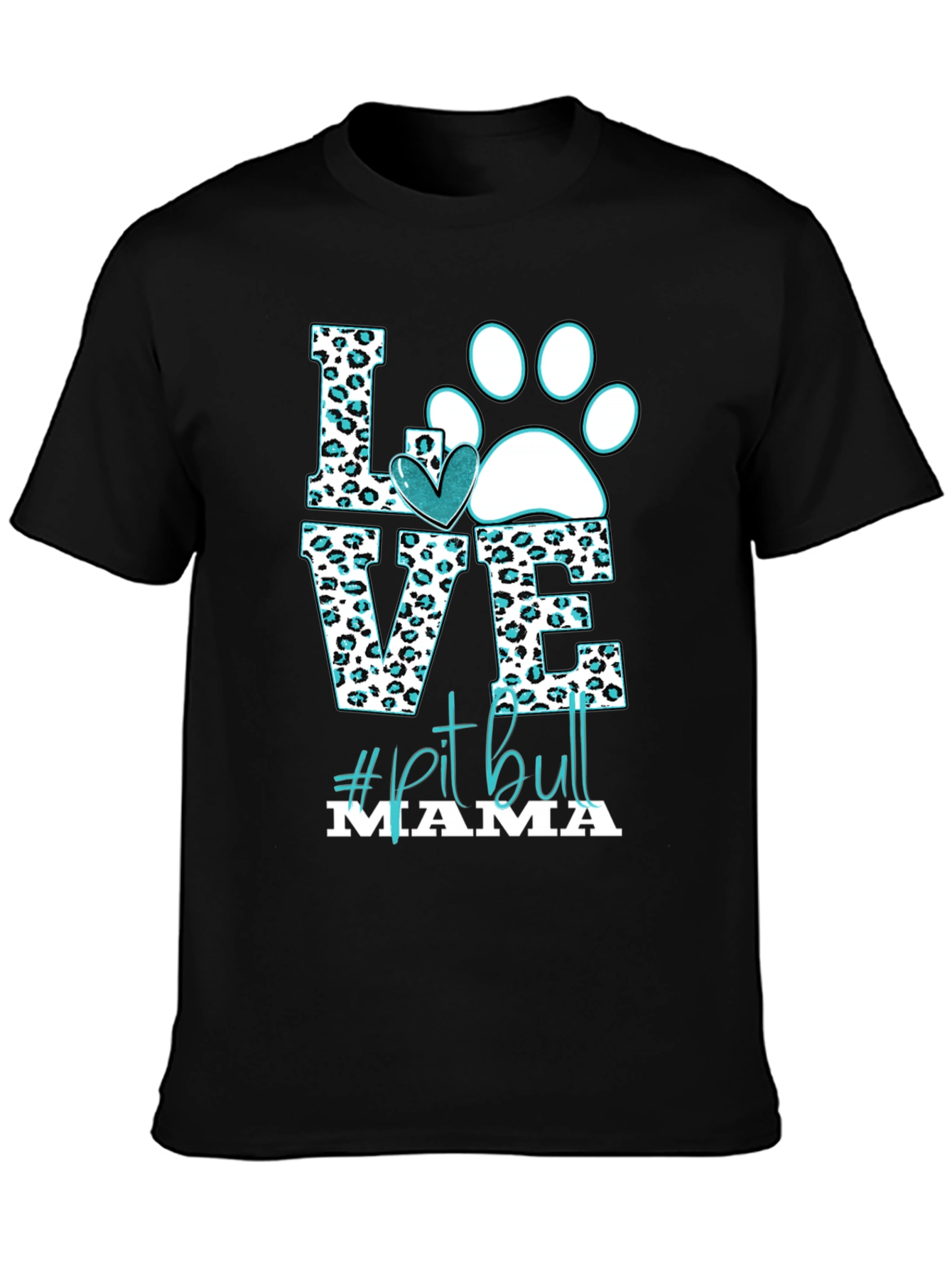 Love Pitbull Mama Graphic T-Shirt