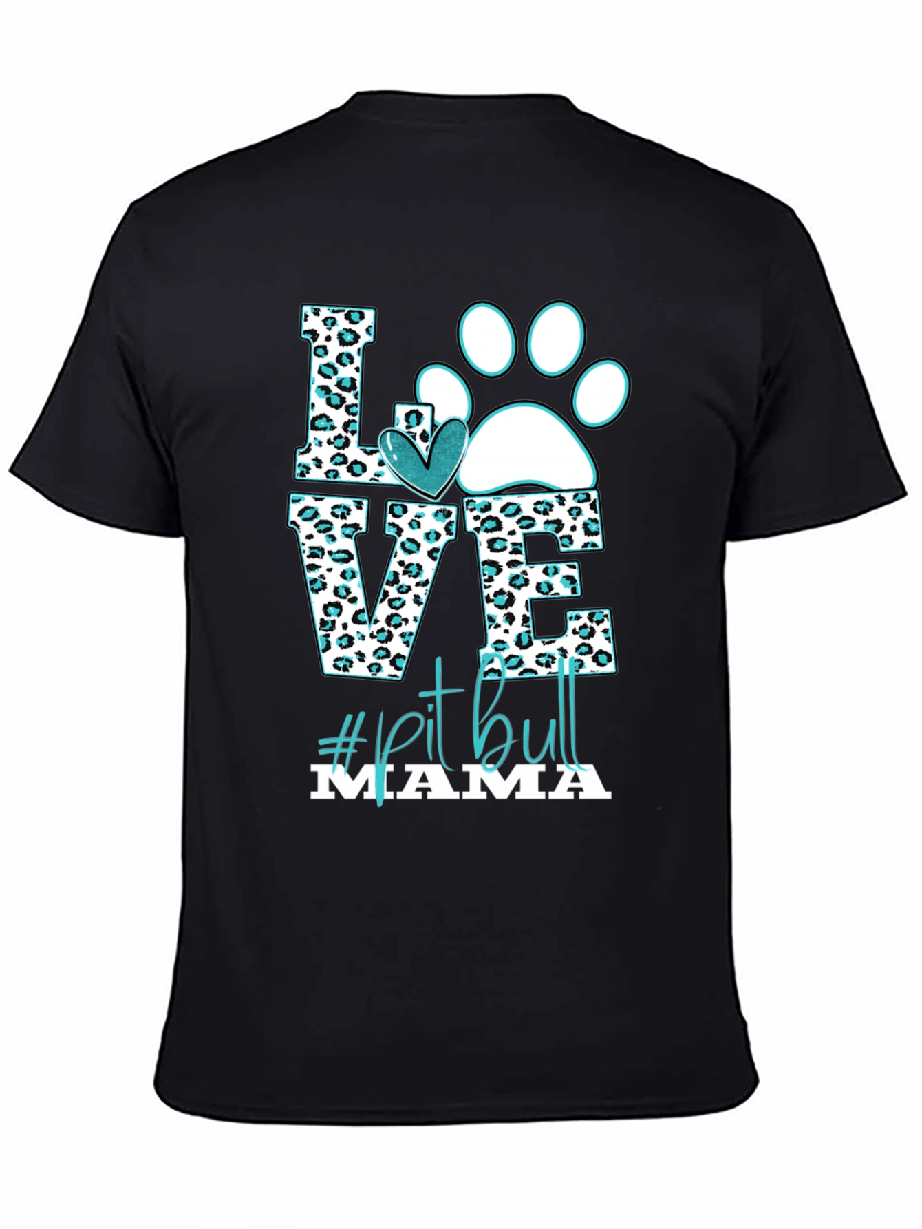 Love Pitbull Mama Graphic T-Shirt