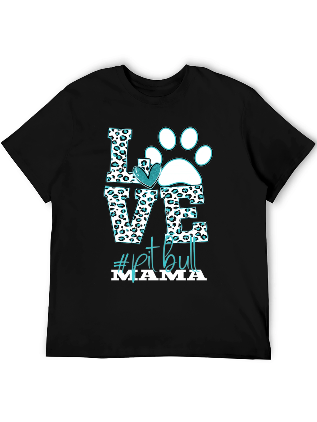 Love Pitbull Mama Graphic T-Shirt