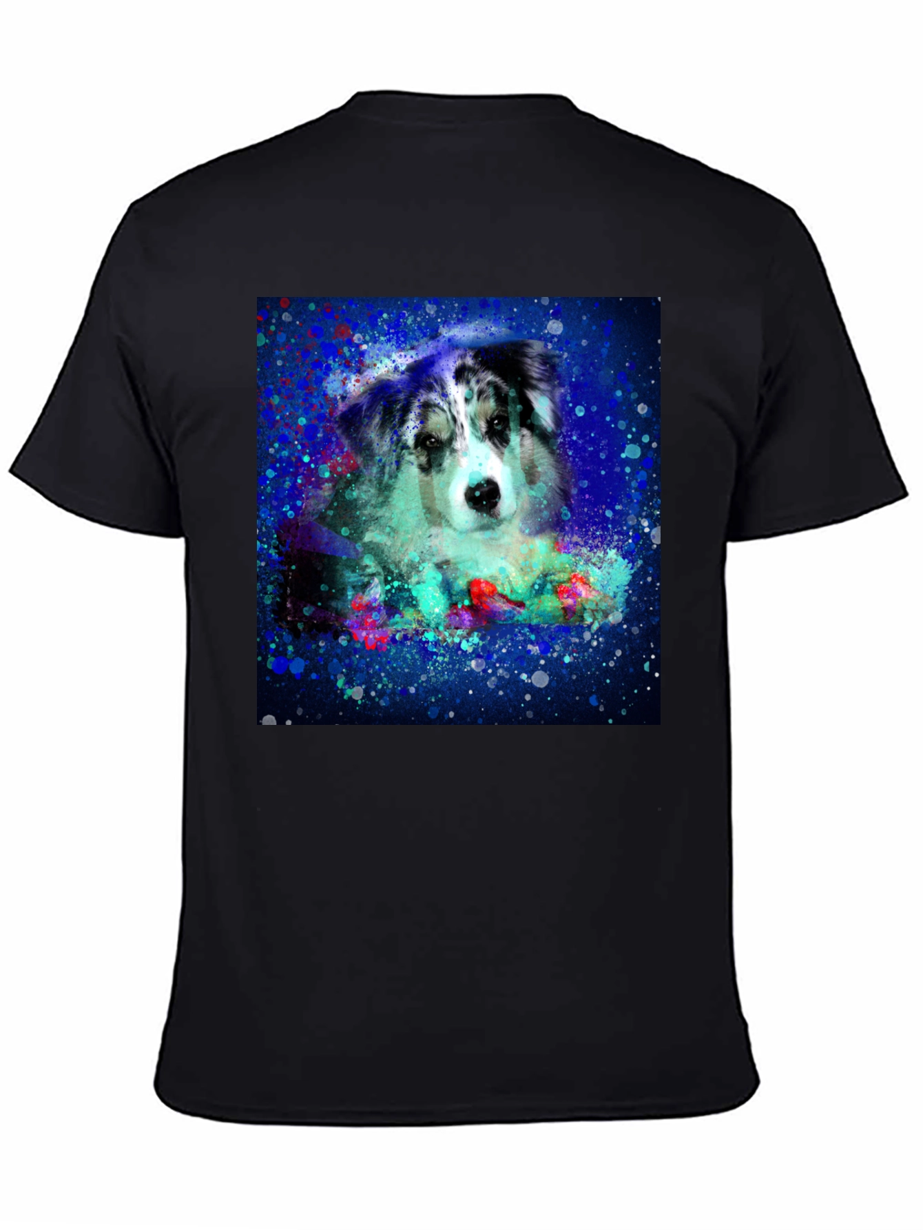 Dog Art Graphic Tee - Artistic Aussie Design T-Shirt