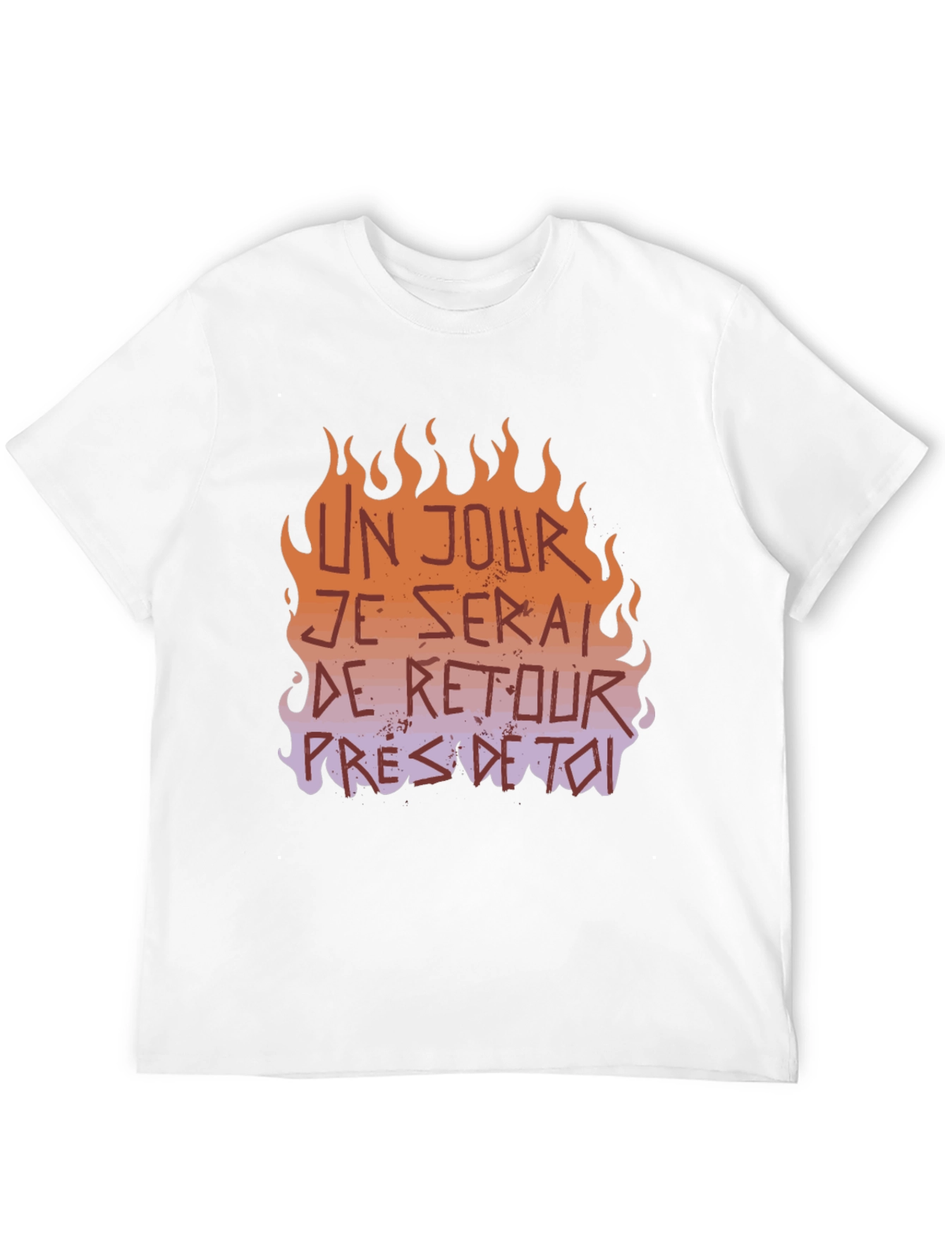 Fiery French Slogan Graphic Tee