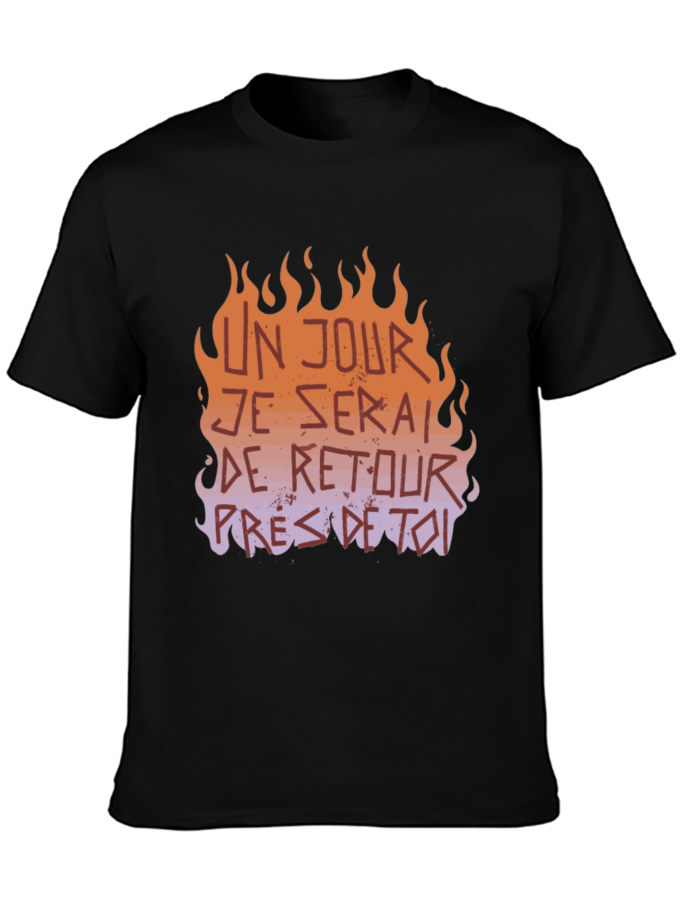 Fiery French Slogan Graphic Tee