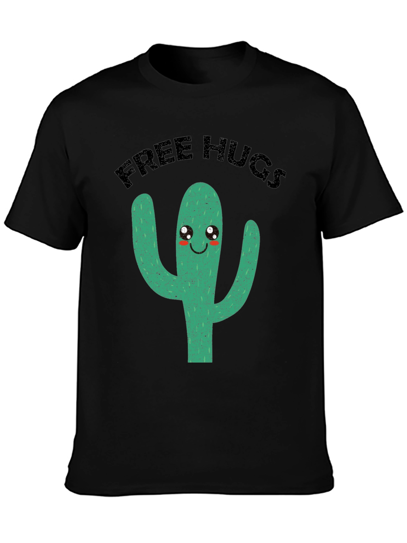 Free Hugs Cactus Graphic Tee - Funny Cute T-Shirt