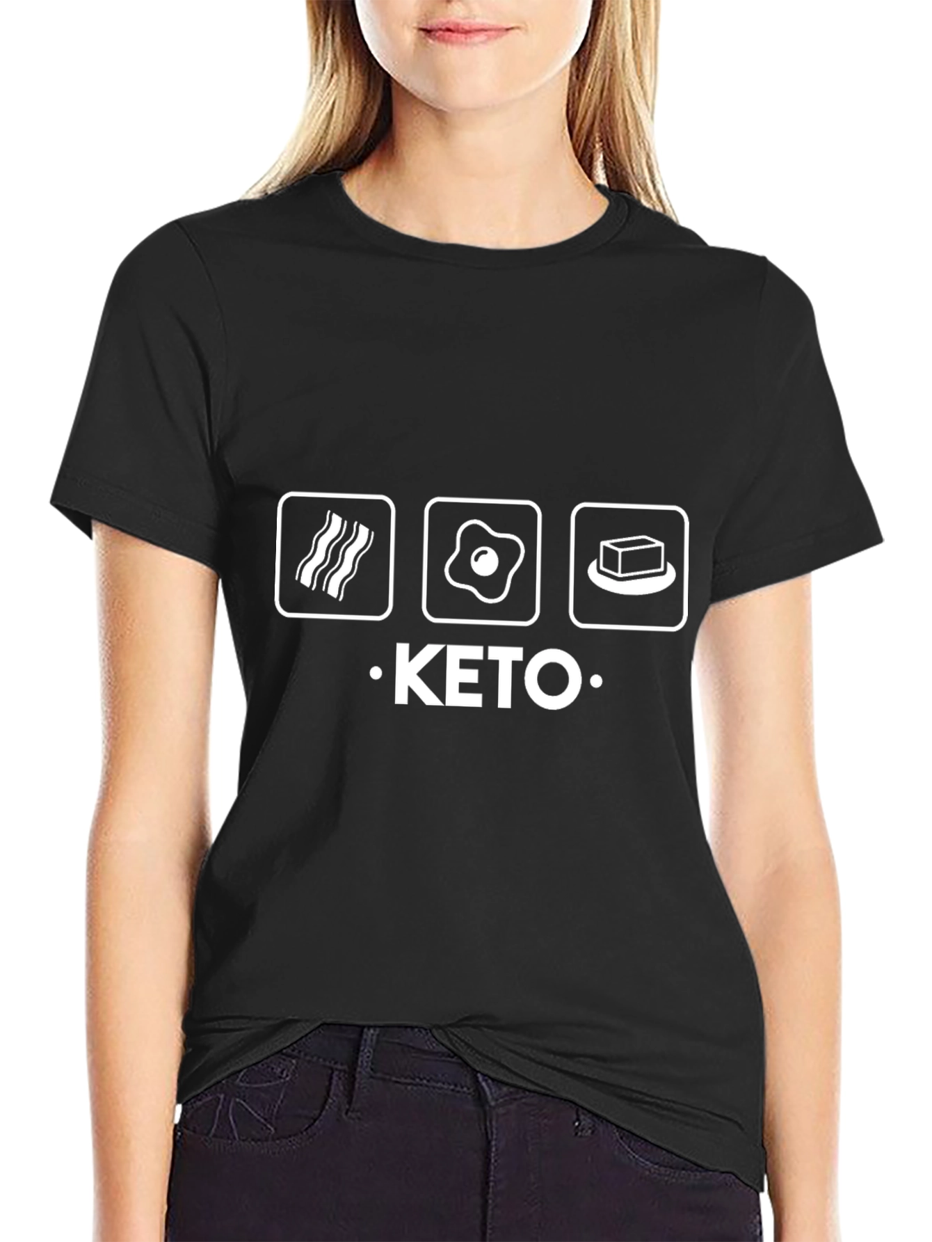 Keto Diet T-Shirt - Bacon Egg & Butter
