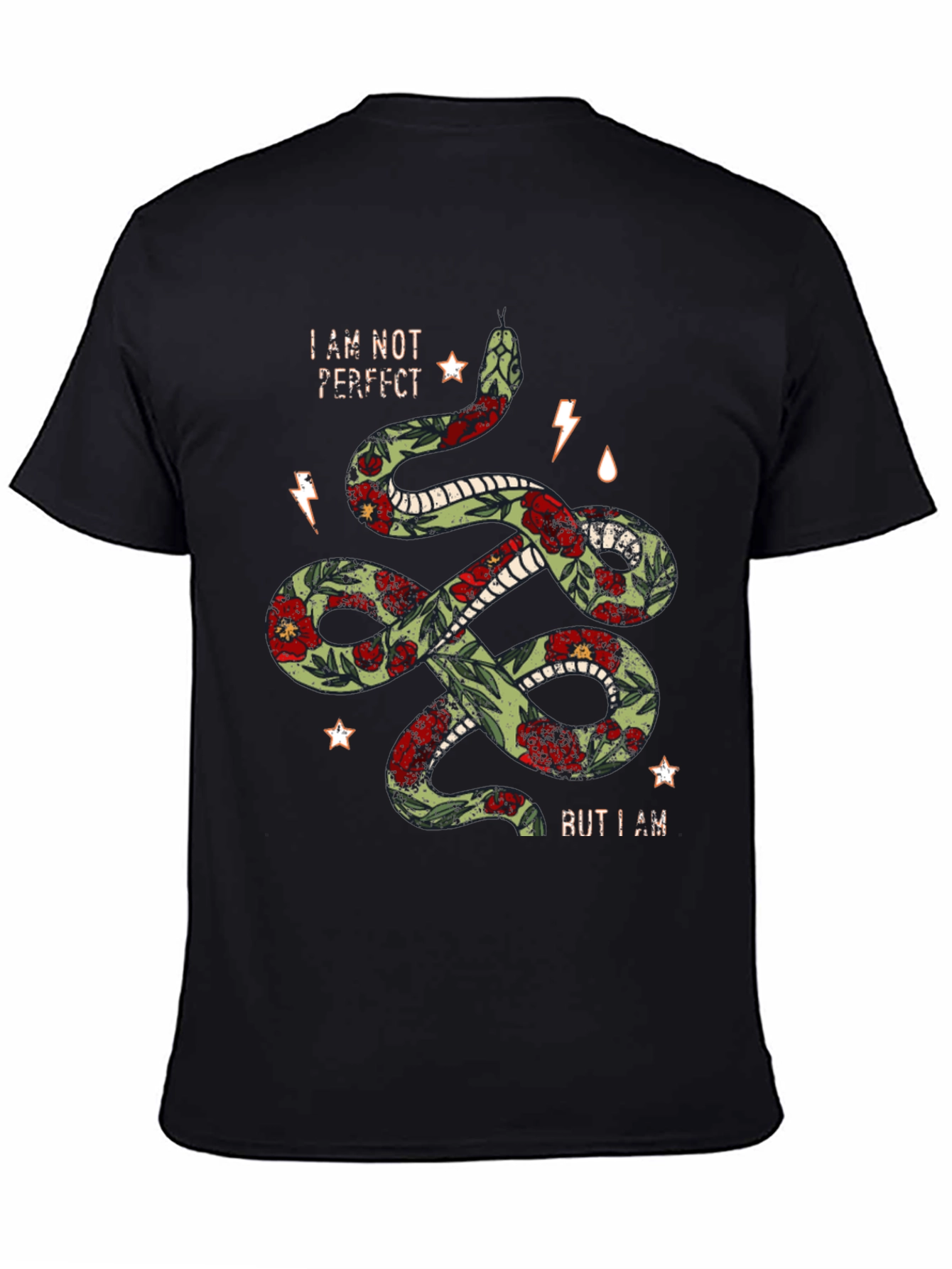 Floral Snake Graphic Tee - Imperfectly Unique